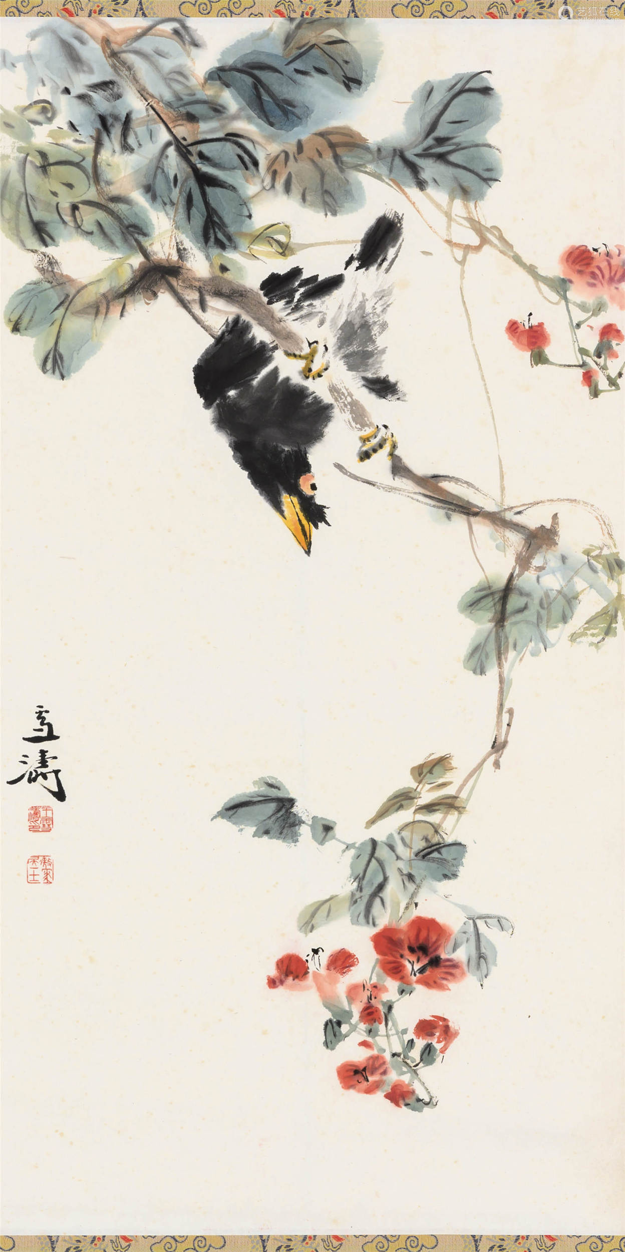 王雪涛(1903～1982) 花鸟 立轴 设色纸本
