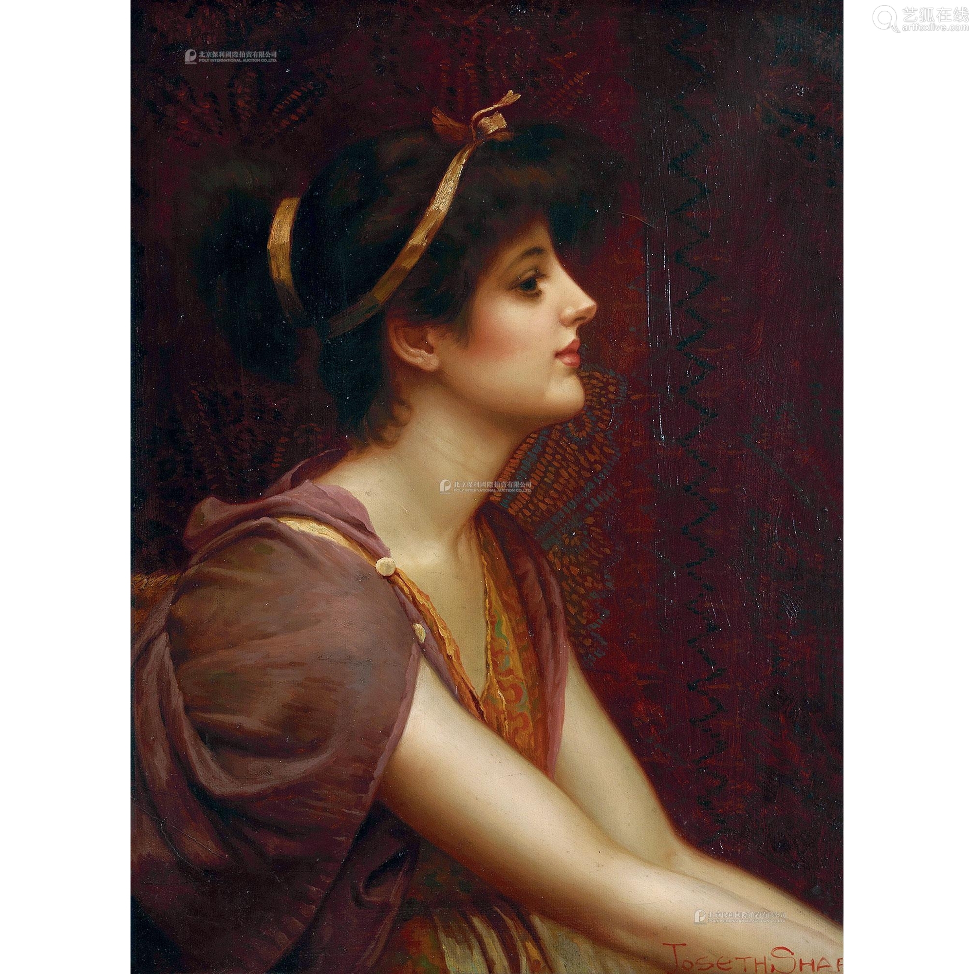 佚名19世纪19世纪女子布面油彩