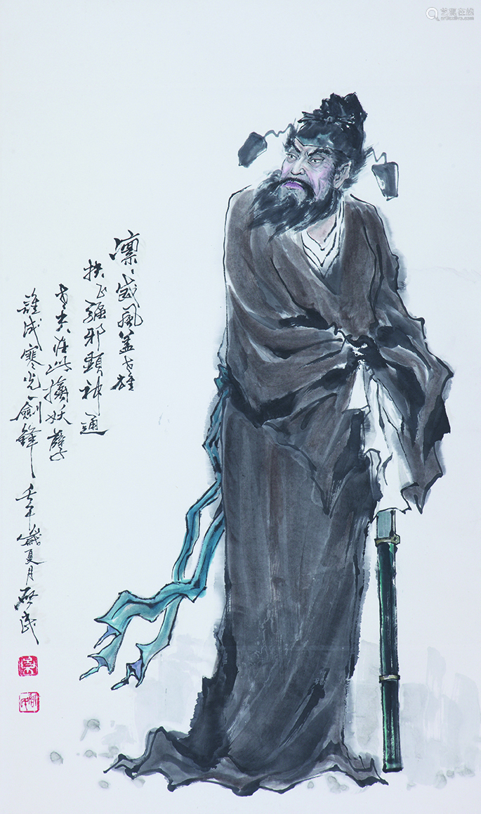 景启民人物立轴纸本