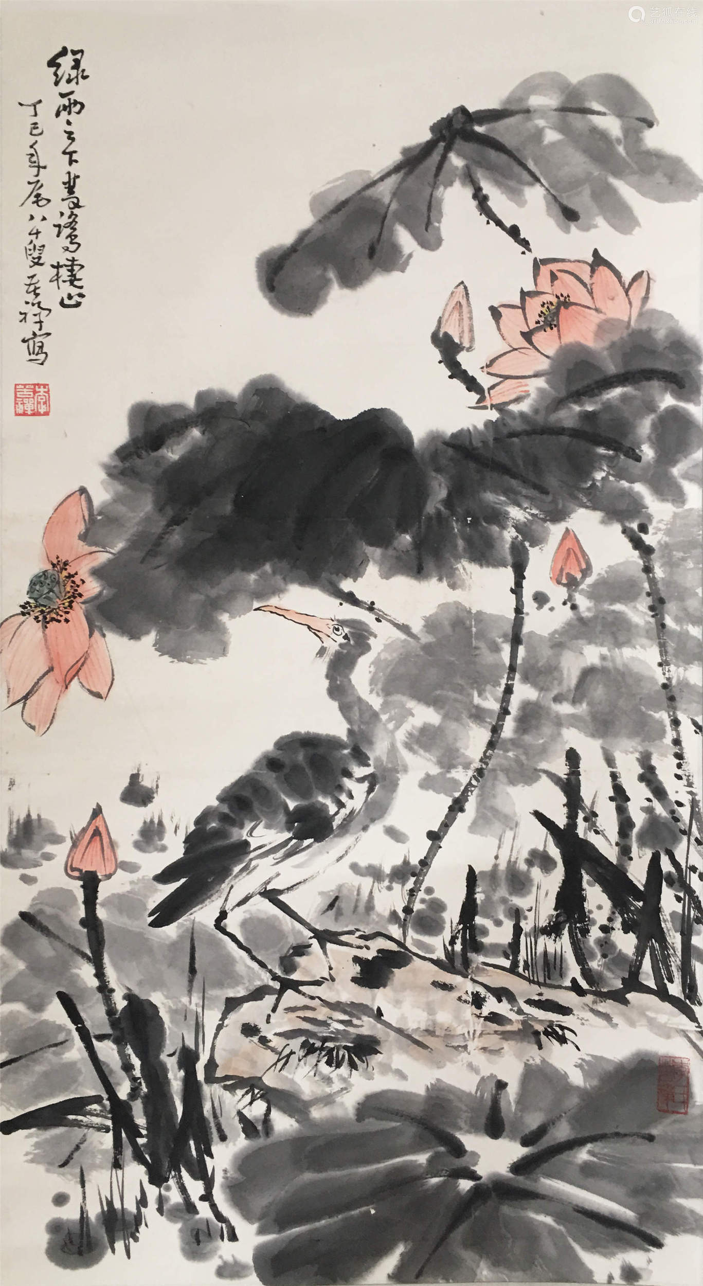 近代 李苦禅 花鸟