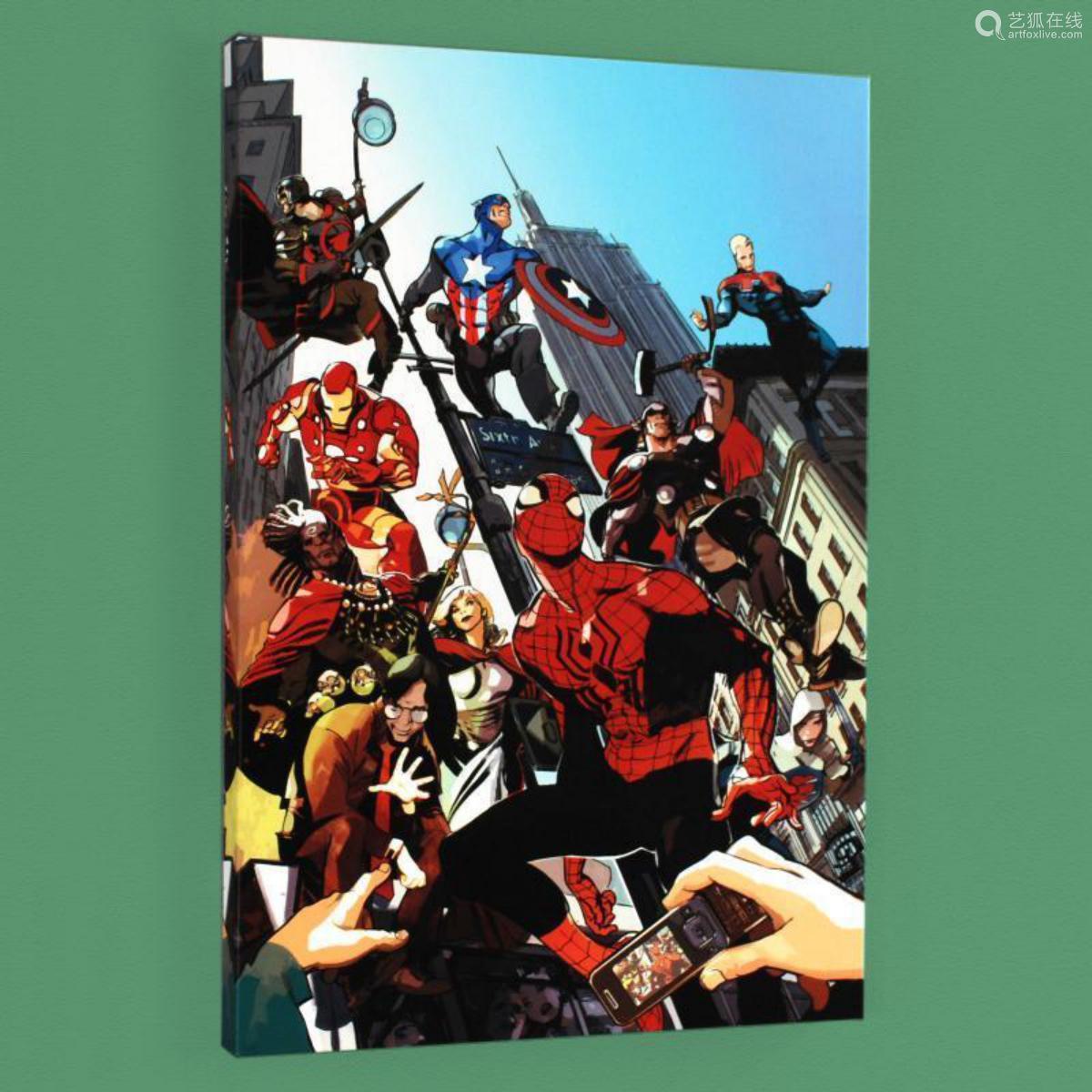 marvelcomicsageofheroes1numberedlimitededitiongicleeoncanvasby