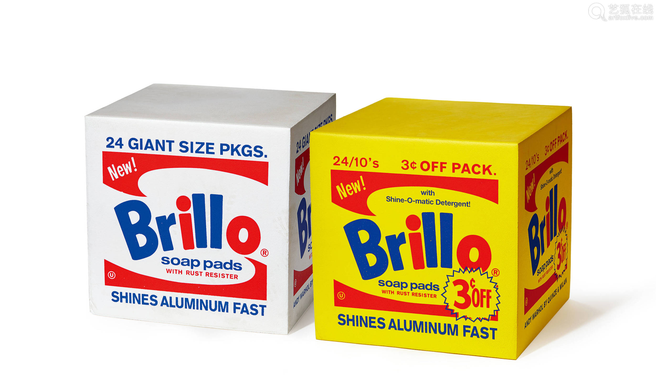 安迪沃霍尔 2012年作 brillo box 聚氨酯泡沫塑料 丝网印刷