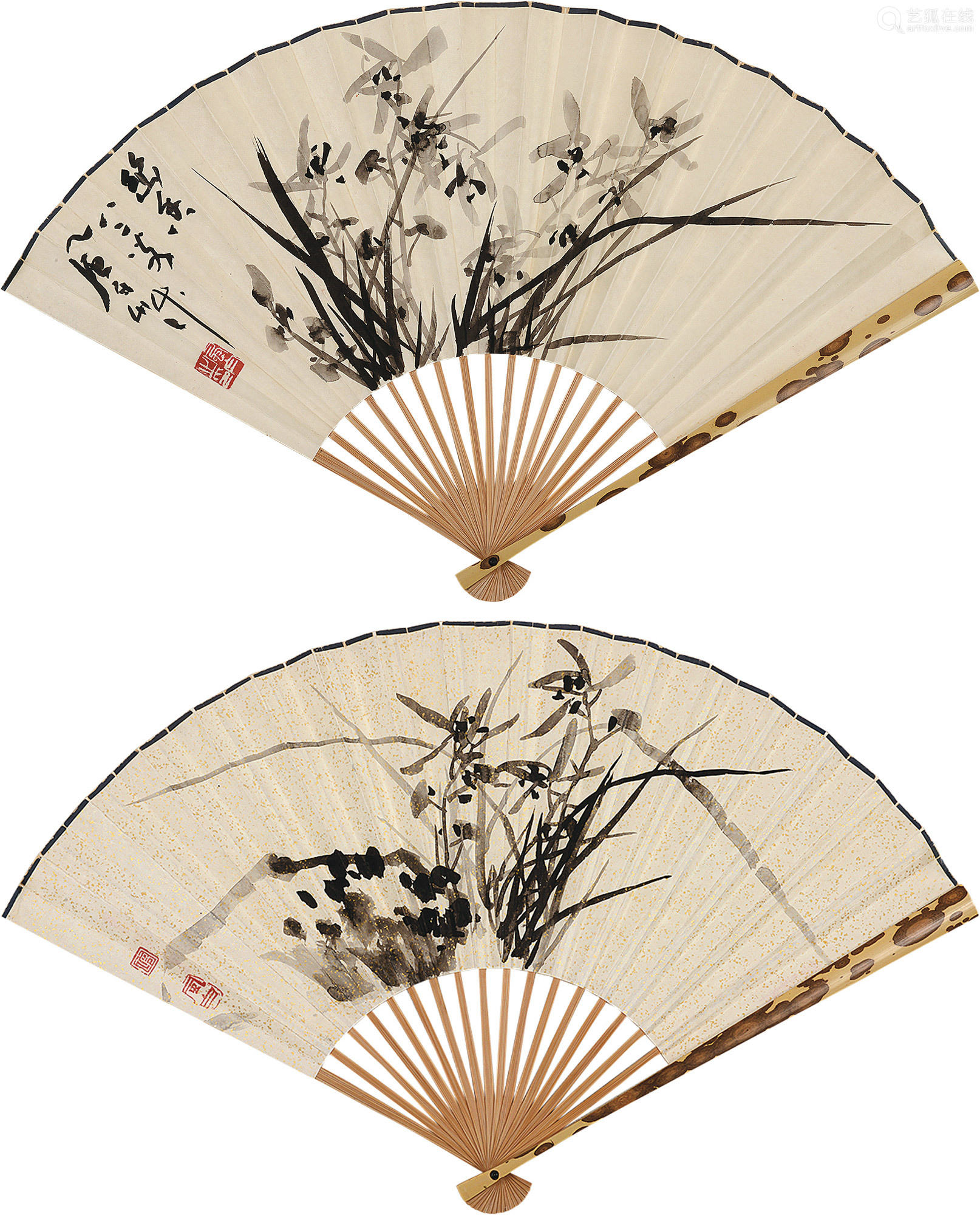 蒋风白 1915～2004 幽香 成扇 水墨纸本