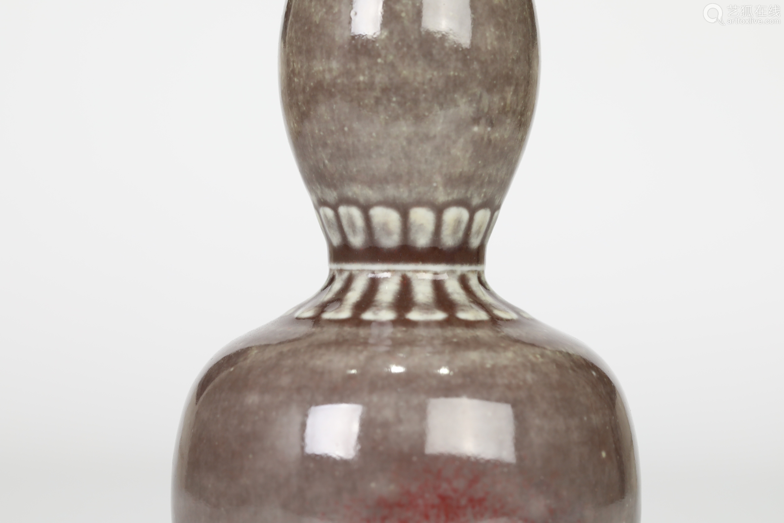 qing,red glaze "gourd bottle"