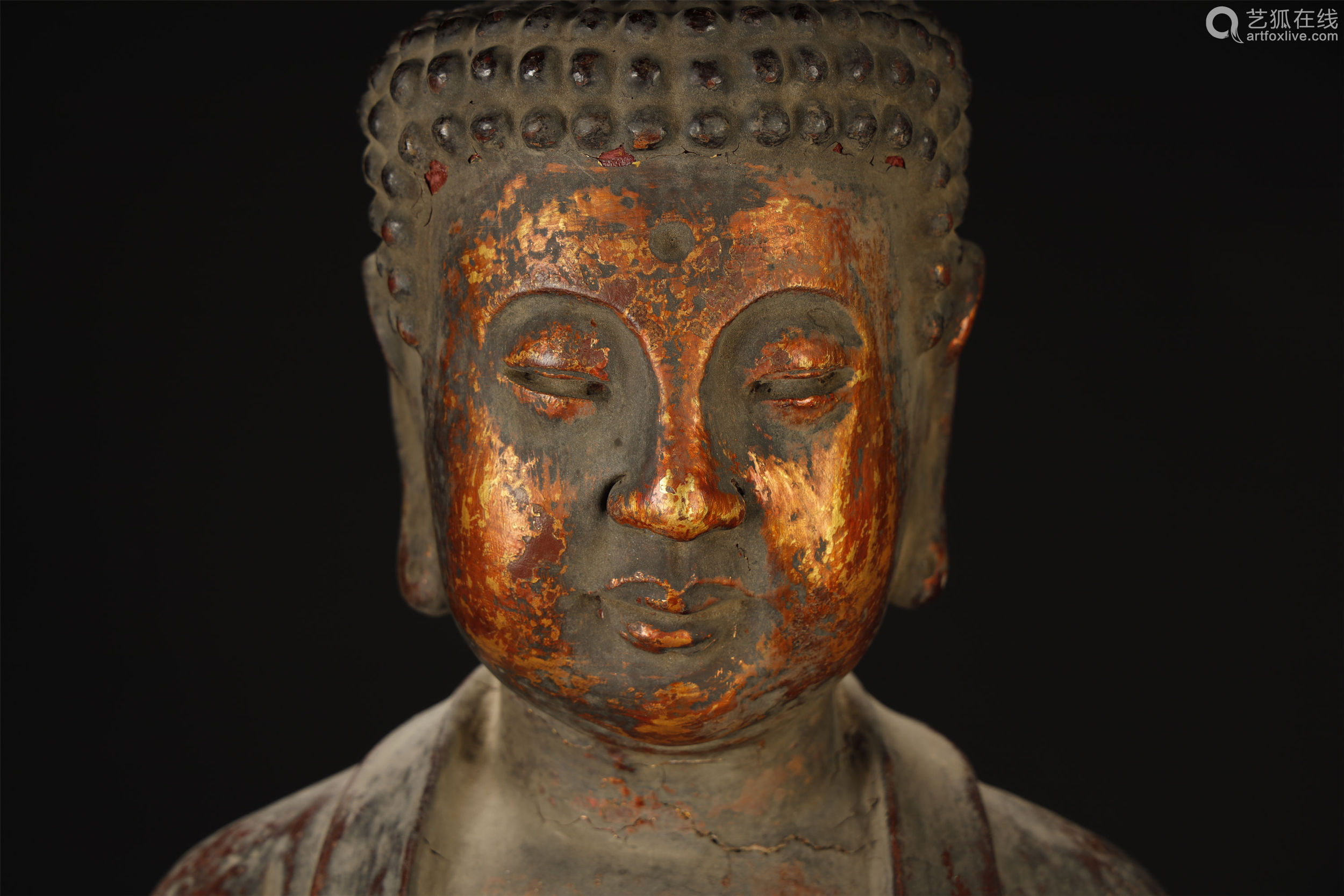 ming dynasty, lacquer wood buddha