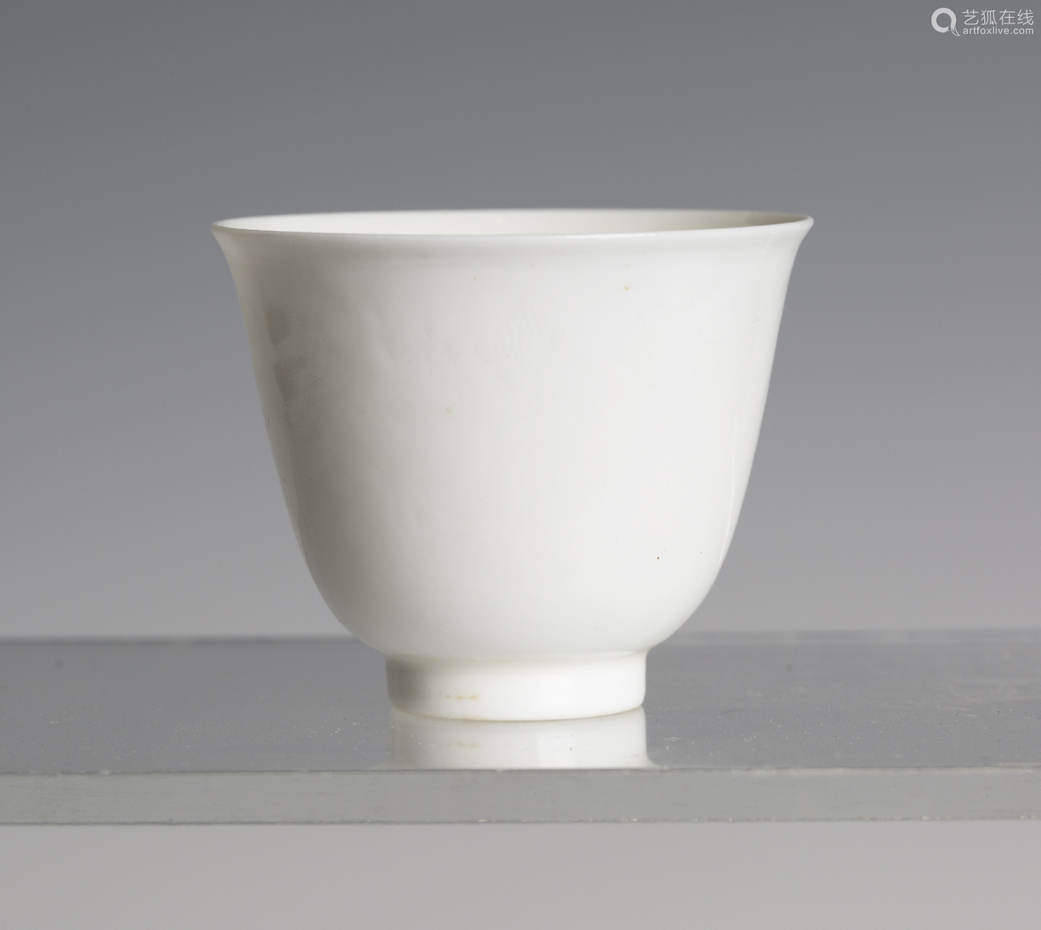 a chinese anhua-decorated white glazed eggshell porcelain wine