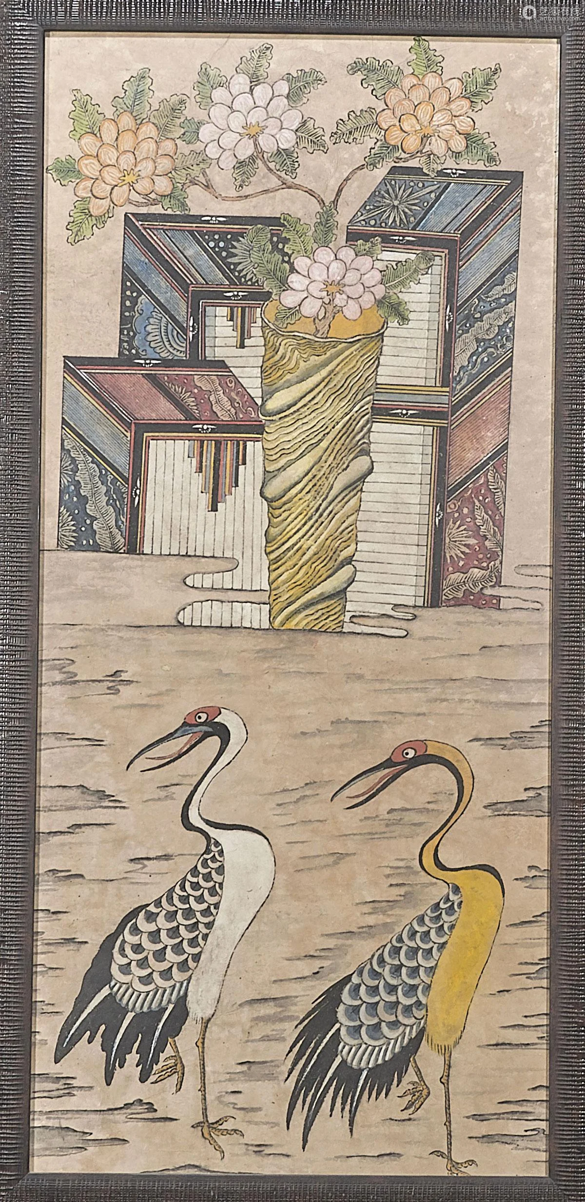 korean folk painting on paper