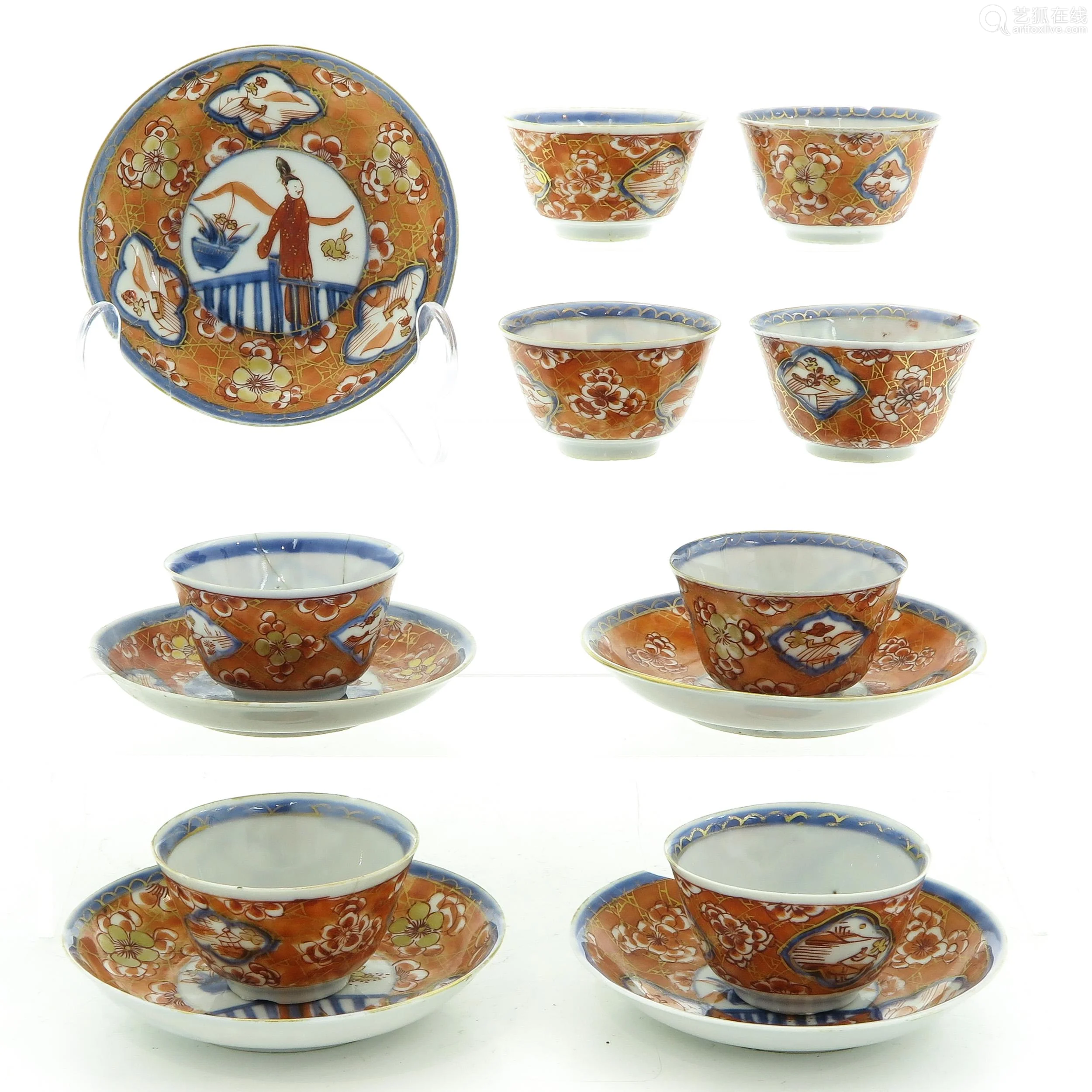 queen of cups,the hermit a collection of cups and saucers