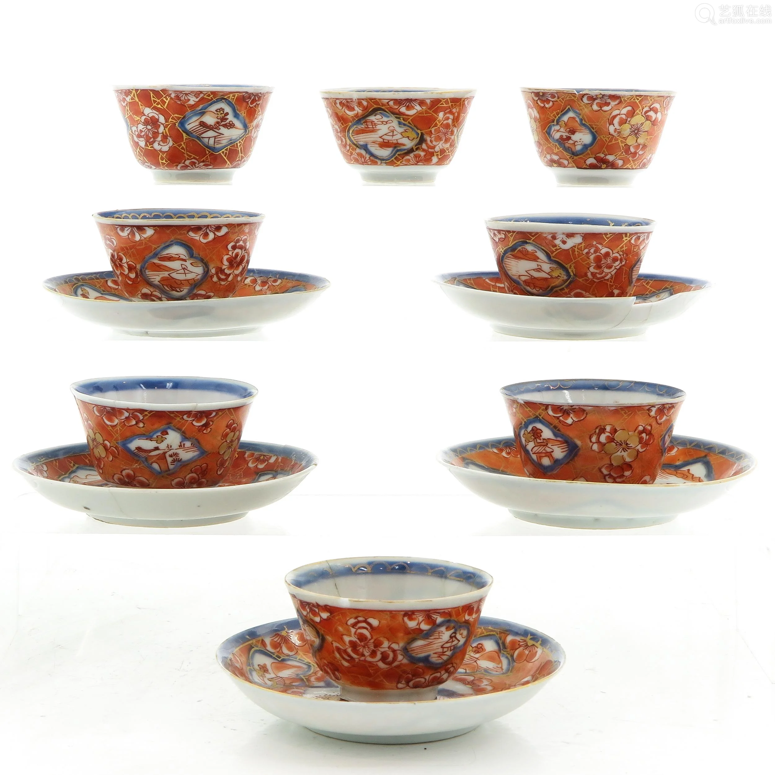 queen of cups,the hermit a collection of cups and saucers