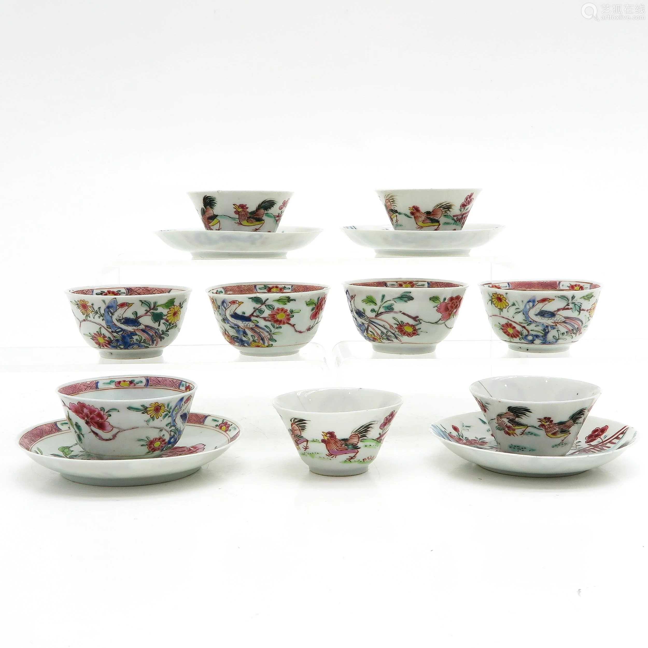 queen of cups,the hermit a collection of cups and saucers