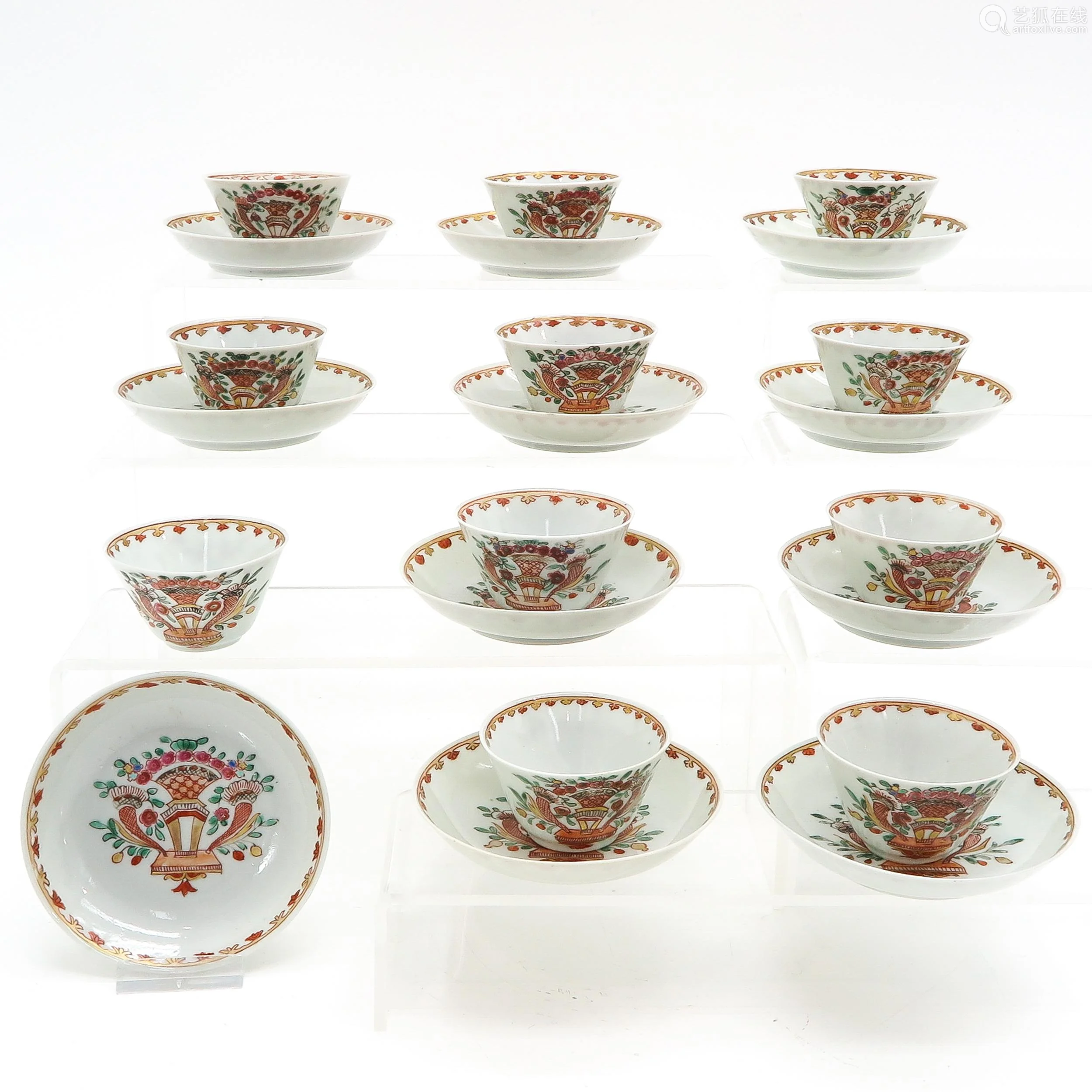 queen of cups,the hermit a collection of cups and saucers