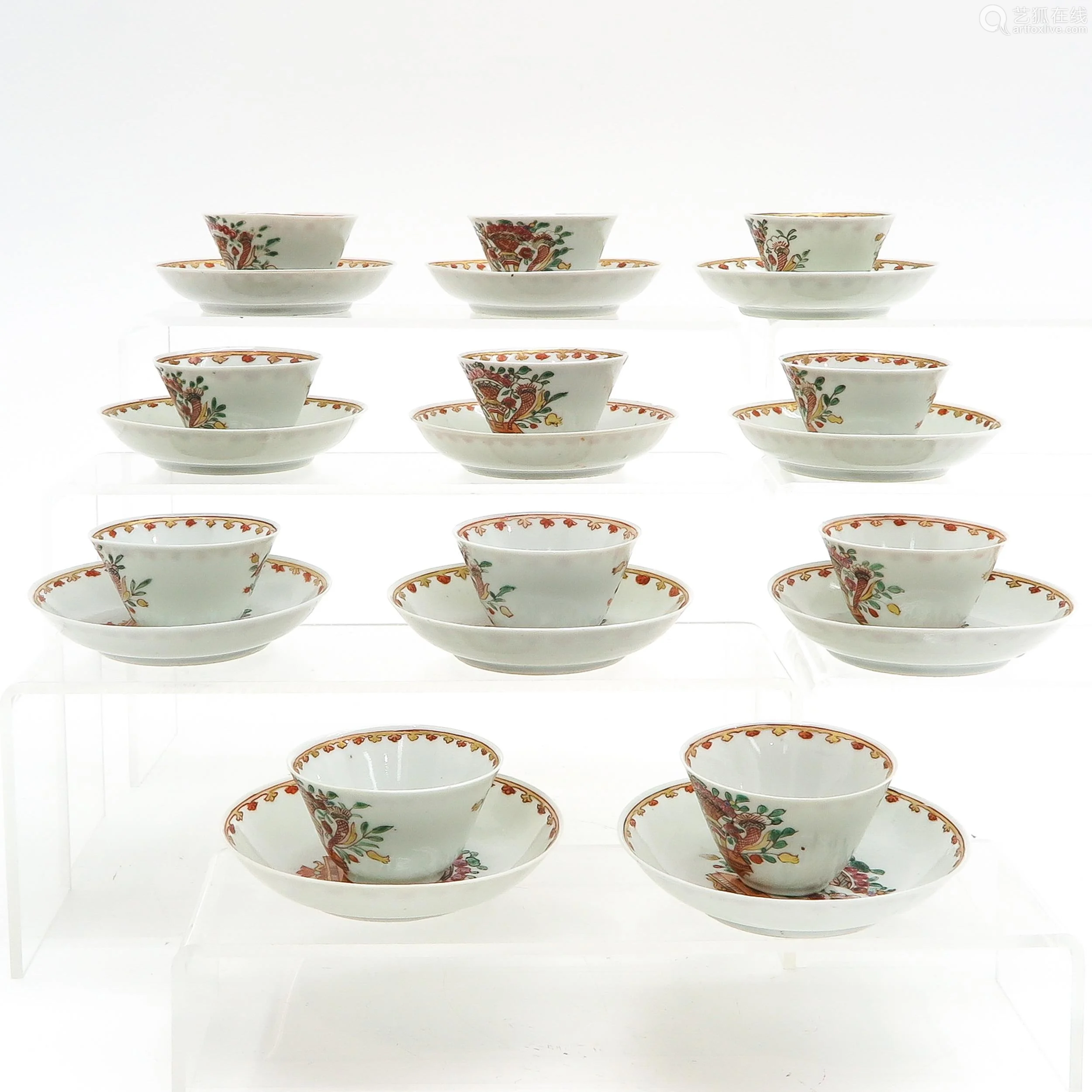 queen of cups,the hermit a collection of cups and saucers