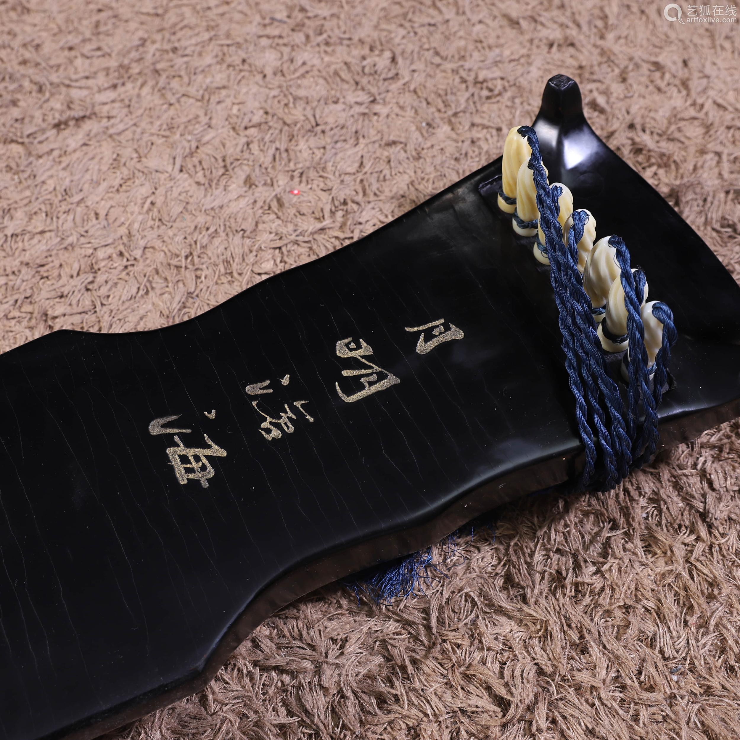 清手工髹漆神农式古琴演奏琴(附琴套琴盒配玉轸)