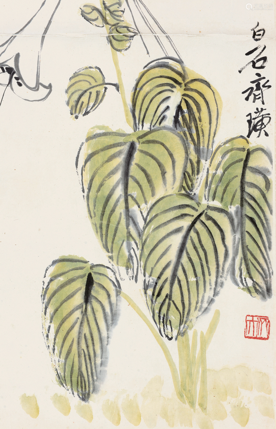 齐白石(1864-1957 玉簪花