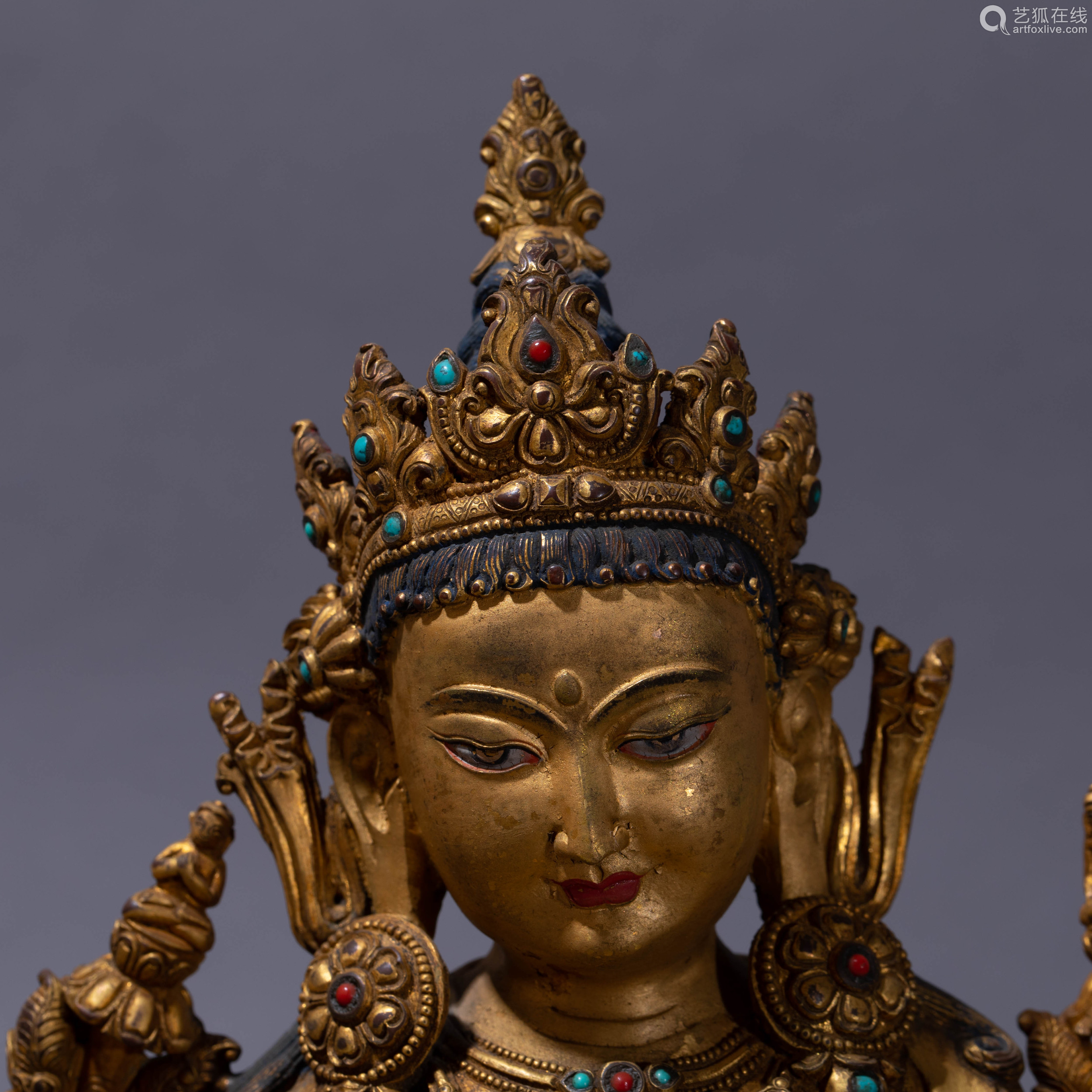 ancient chinese gilt bronze buddha statue中国古代铜鎏金佛像