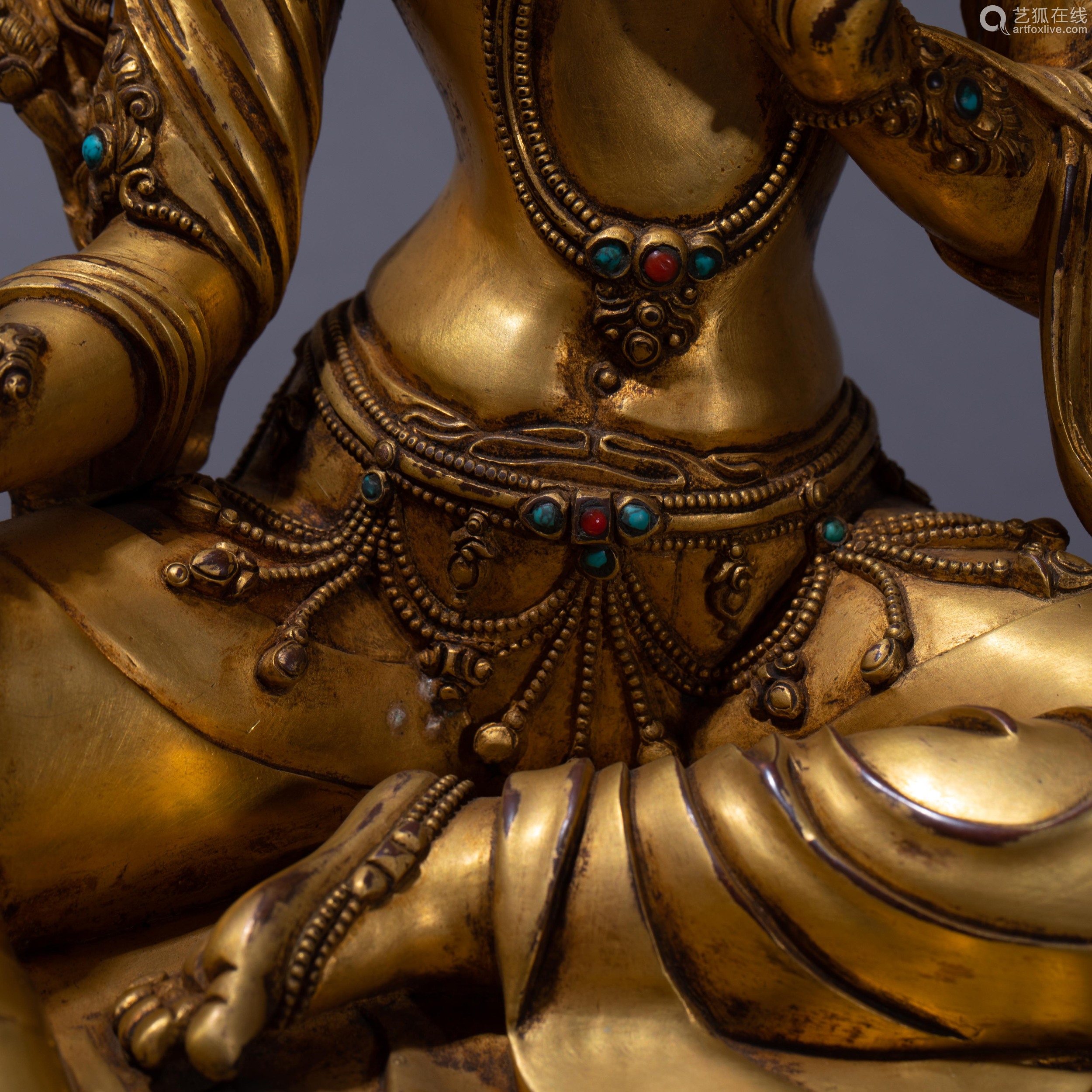 ancient chinese gilt bronze buddha statue中国古代铜鎏金佛像
