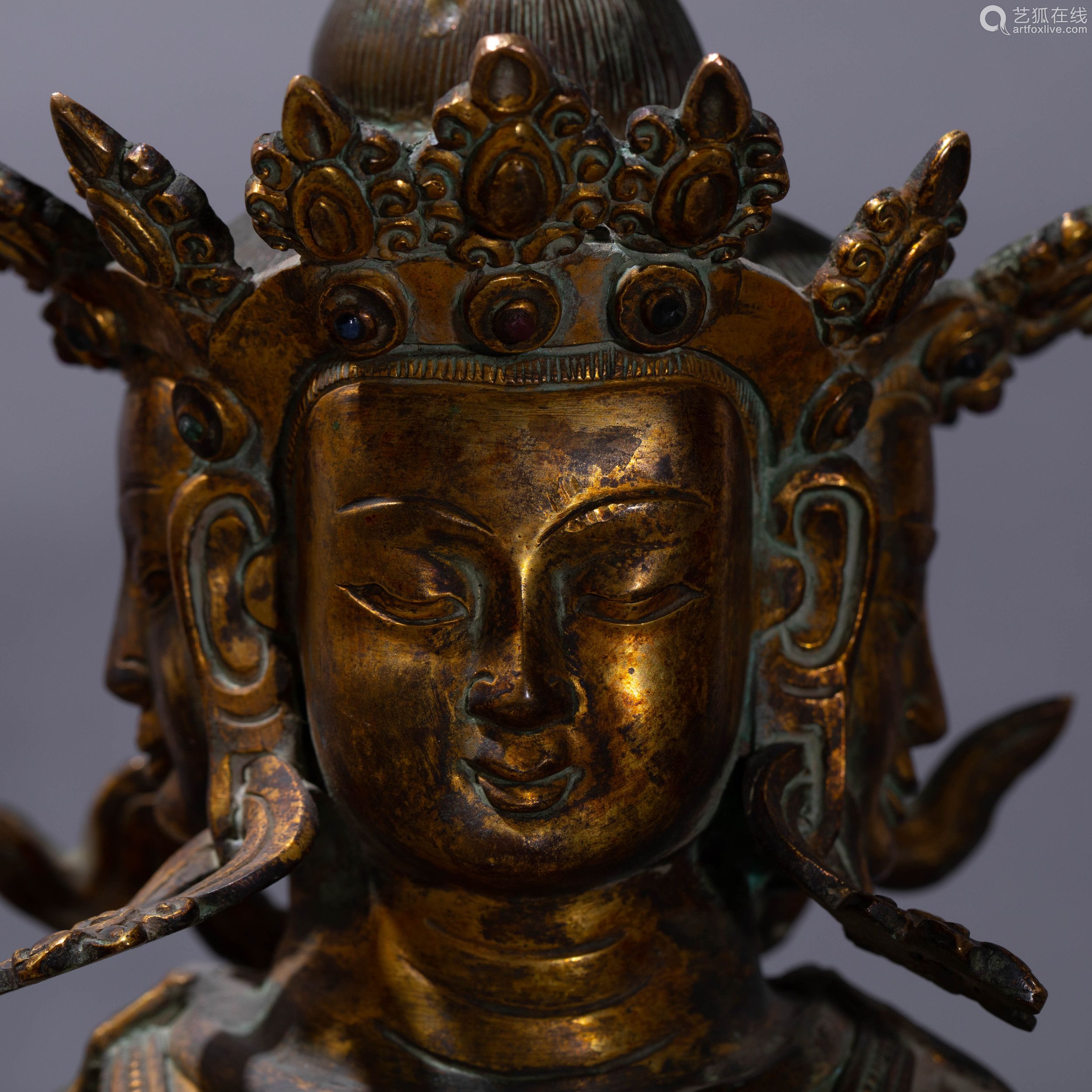 ancient chinese gilt bronze buddha statue中国古代铜鎏金佛像