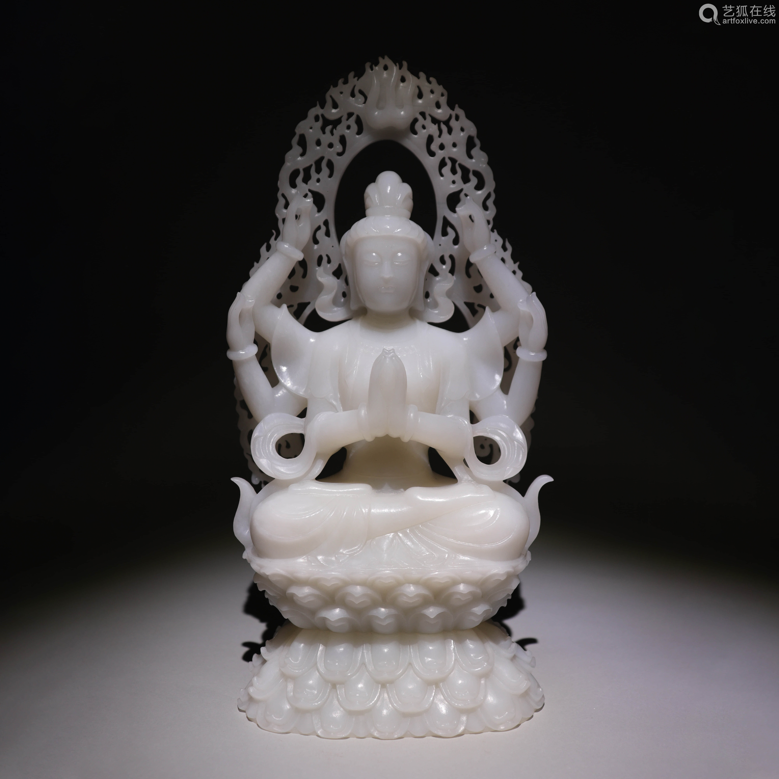 和田玉观音像摆件 nephrite guanyin ornament