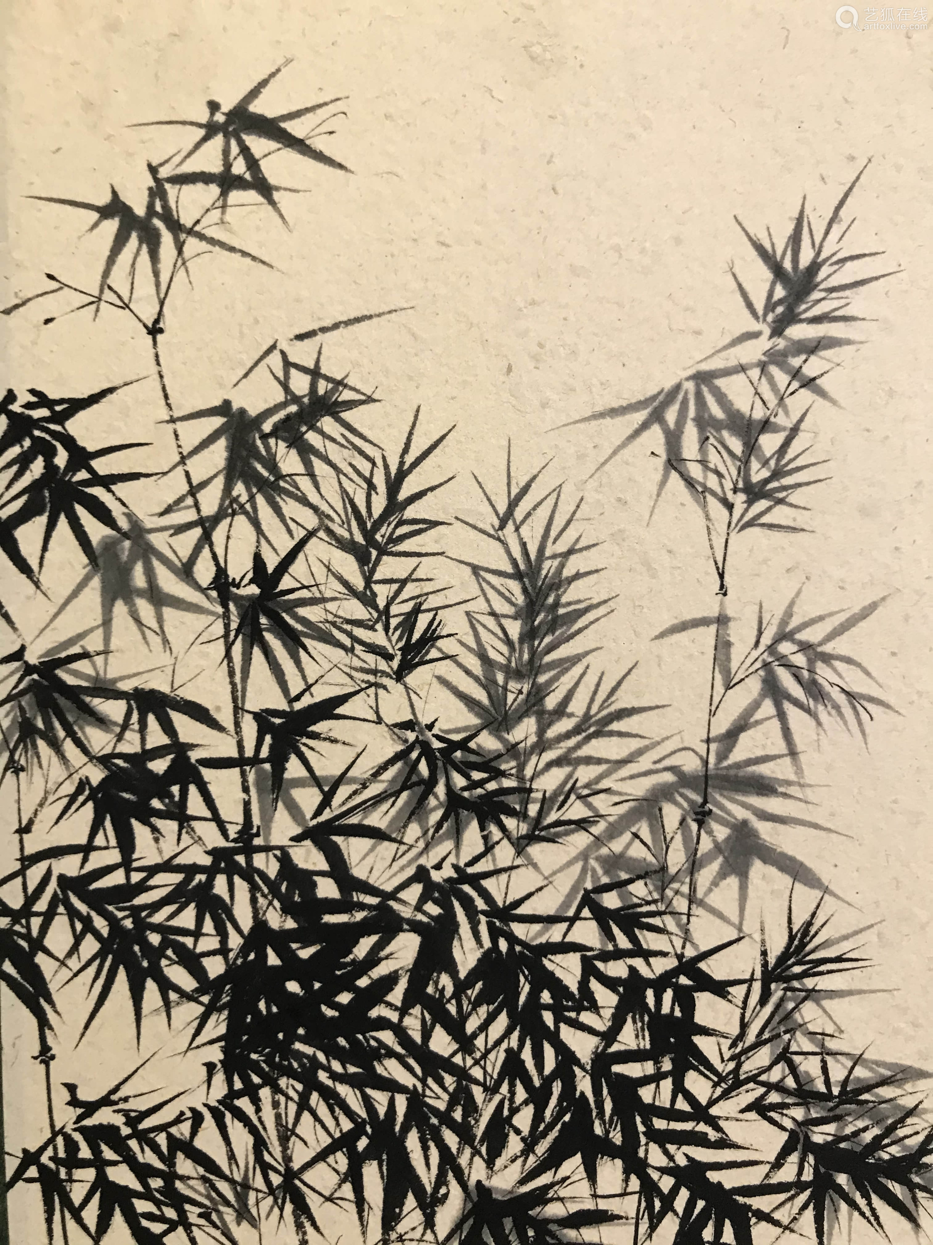 一副竹林中国画 a chinese painting of bamboo forest