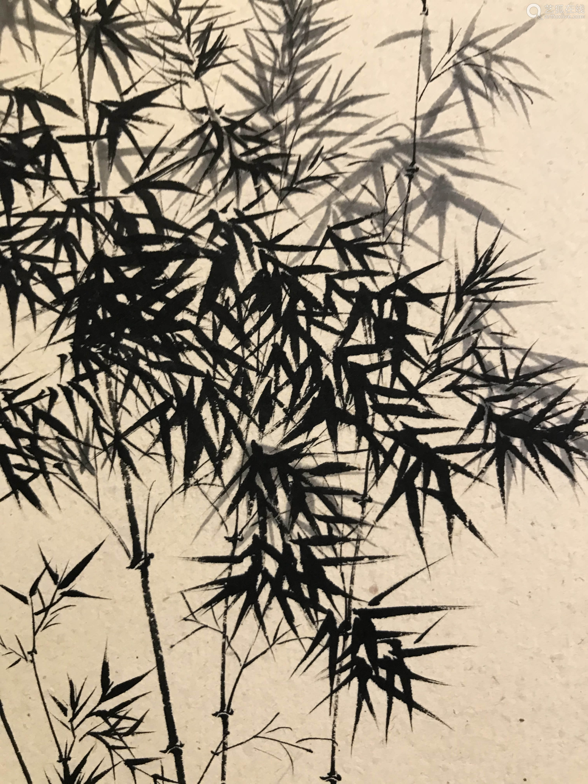 一副竹林中国画 a chinese painting of bamboo forest