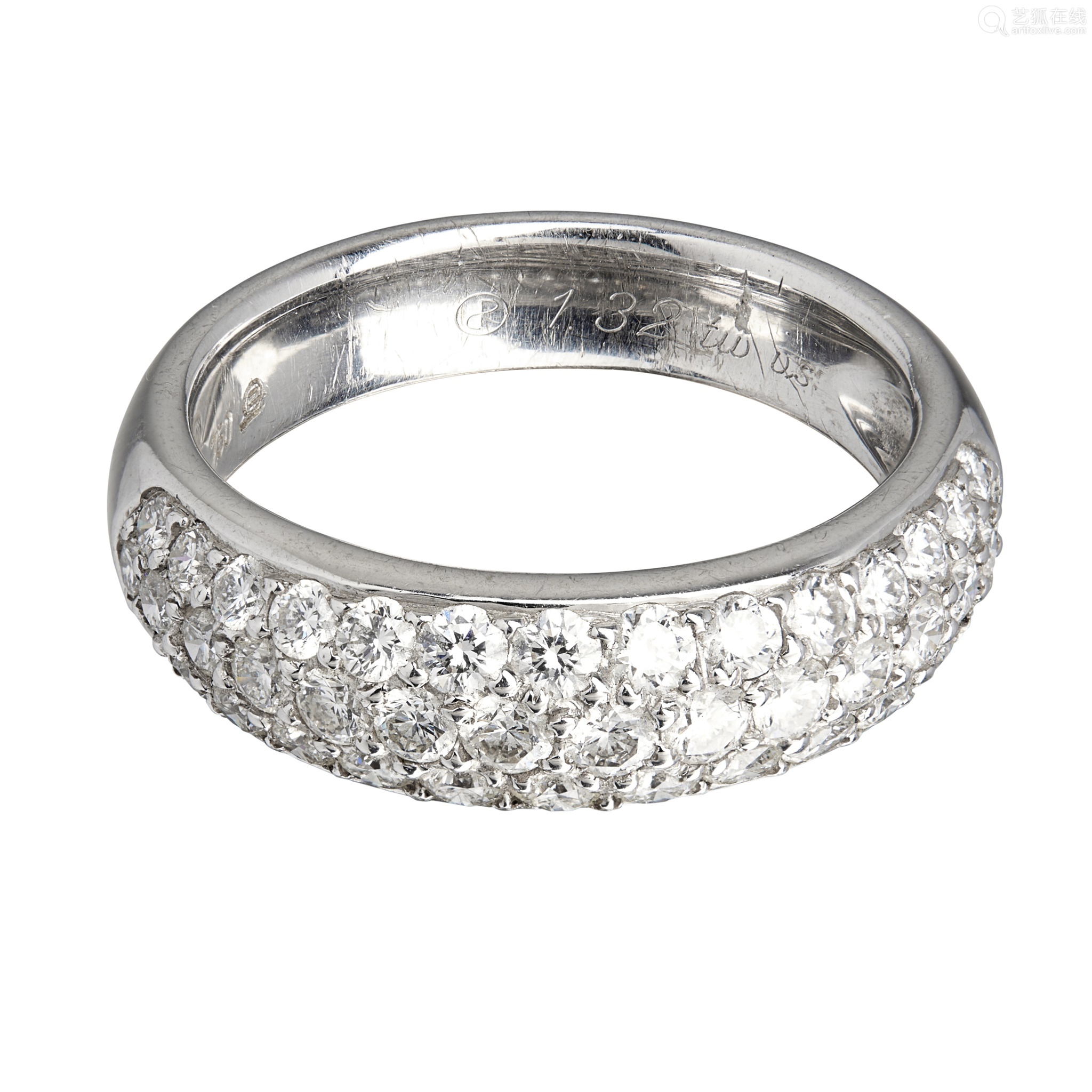 a pavé set diamond ring