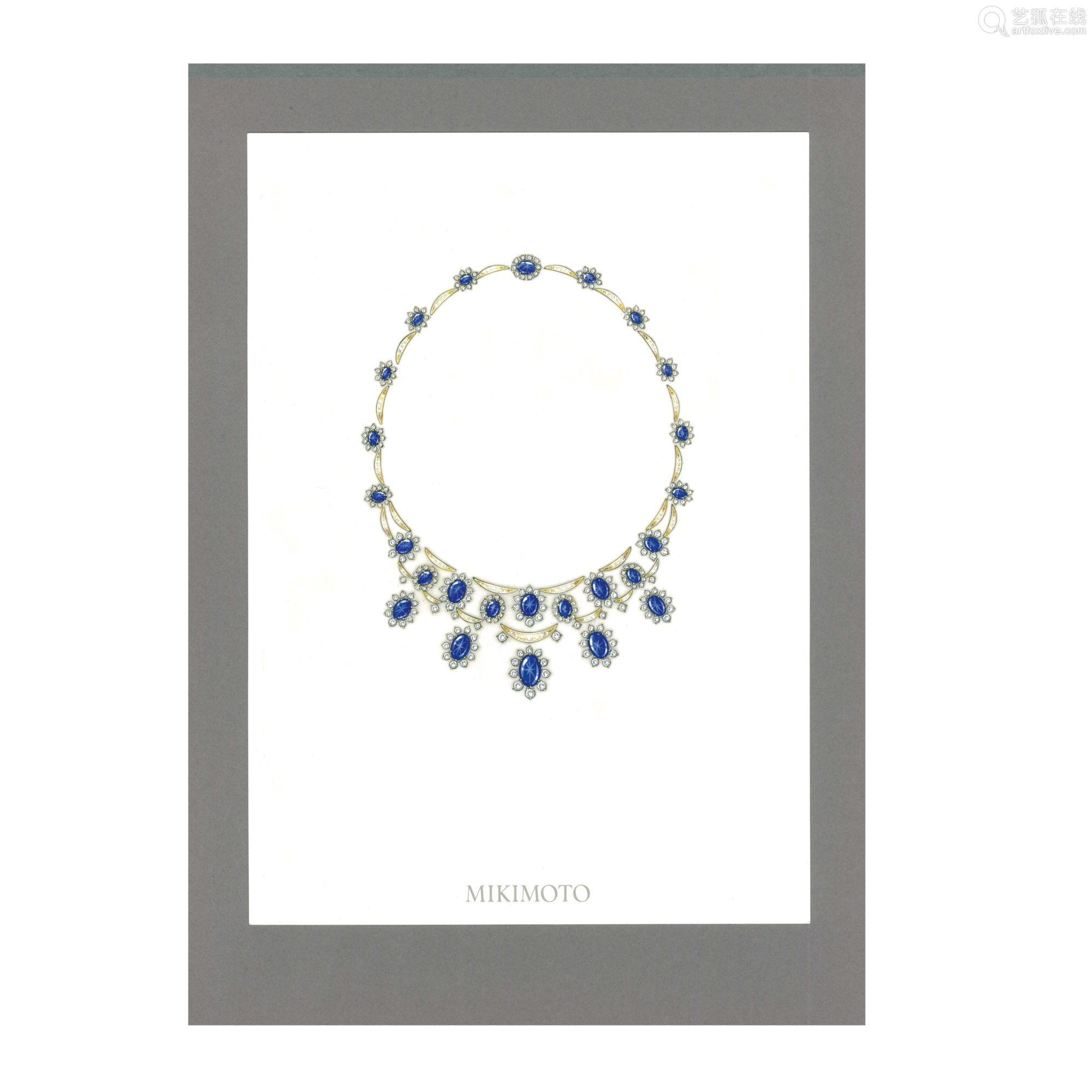 mikimoto | sapphire and diamond necklace 御木本 | 蓝宝石 配 钻石