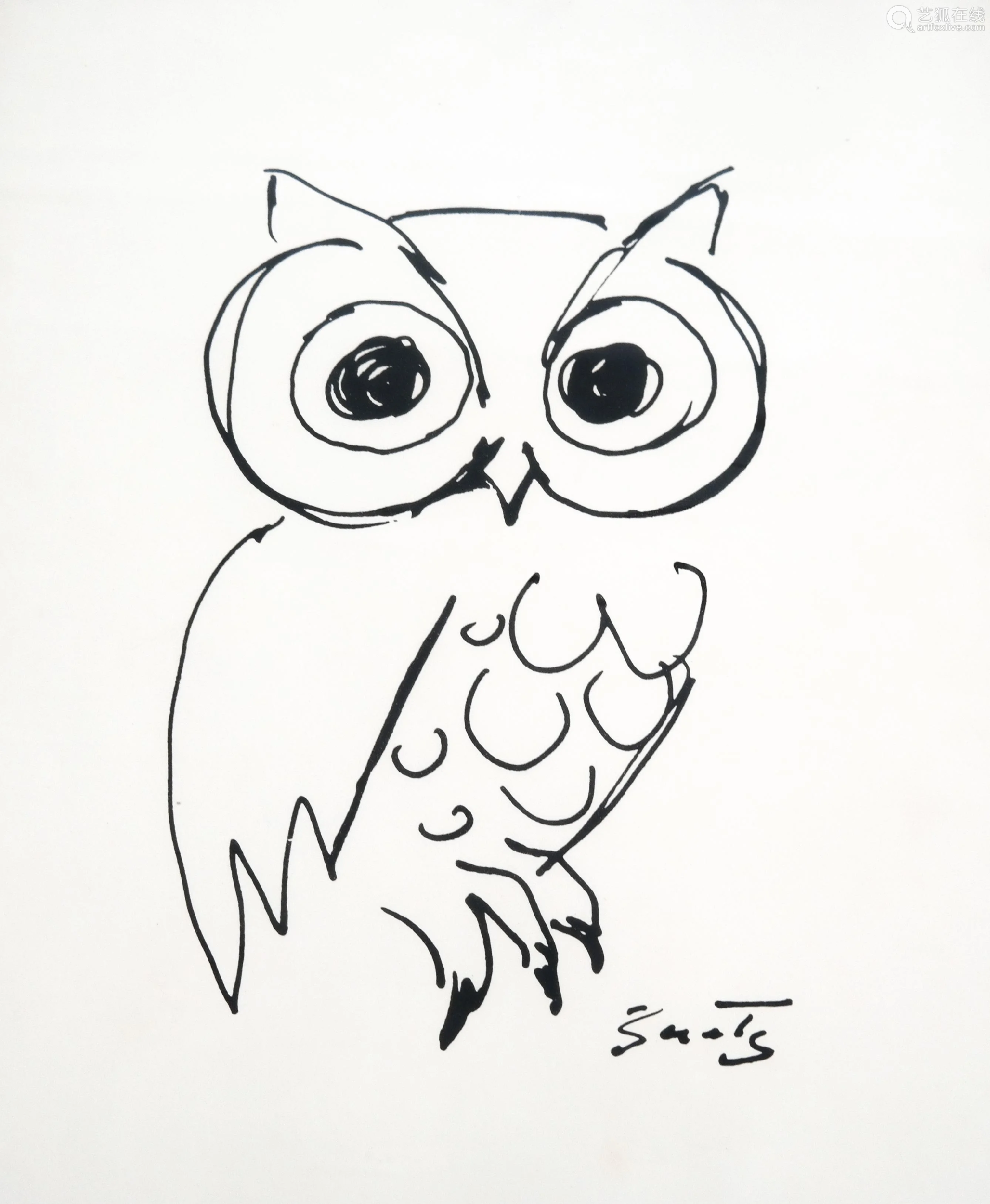 drawing of owl