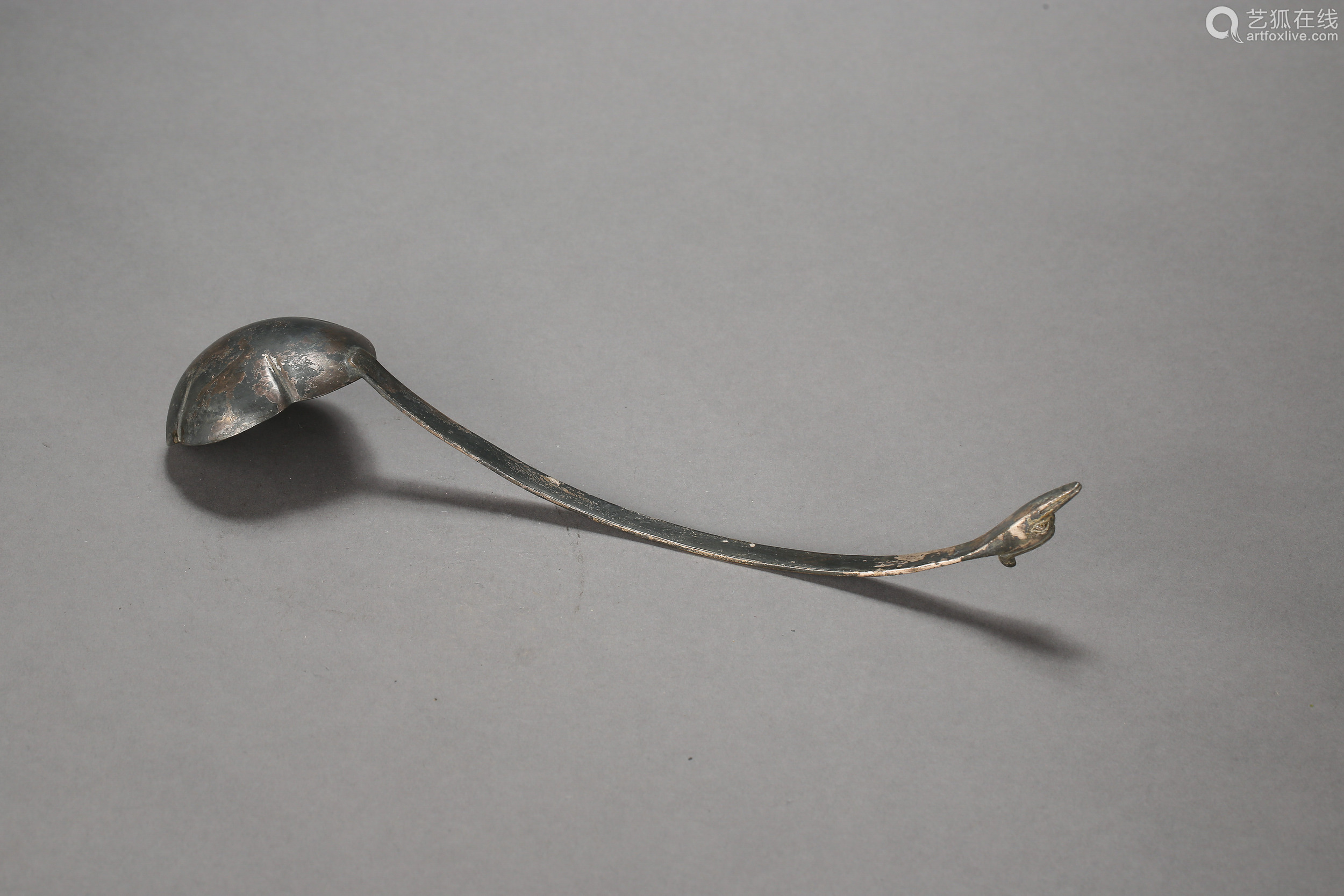 tang dynasty, two chinese sterling silver spoons.