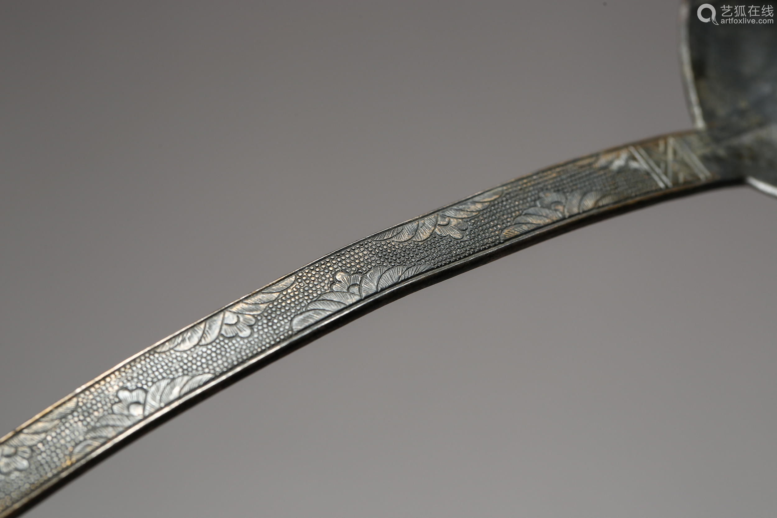 tang dynasty, two chinese sterling silver spoons.