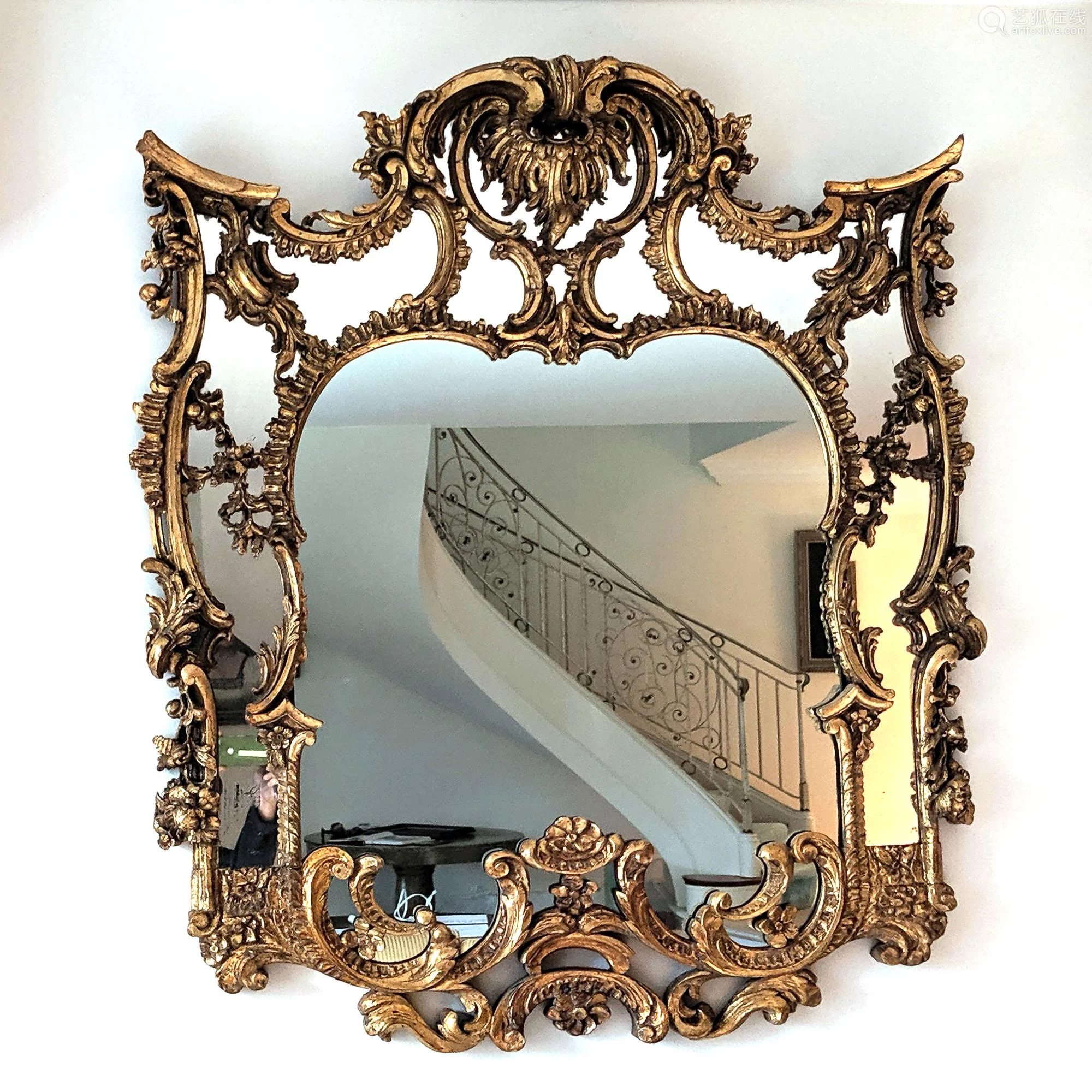 gilt rococo wall mirror