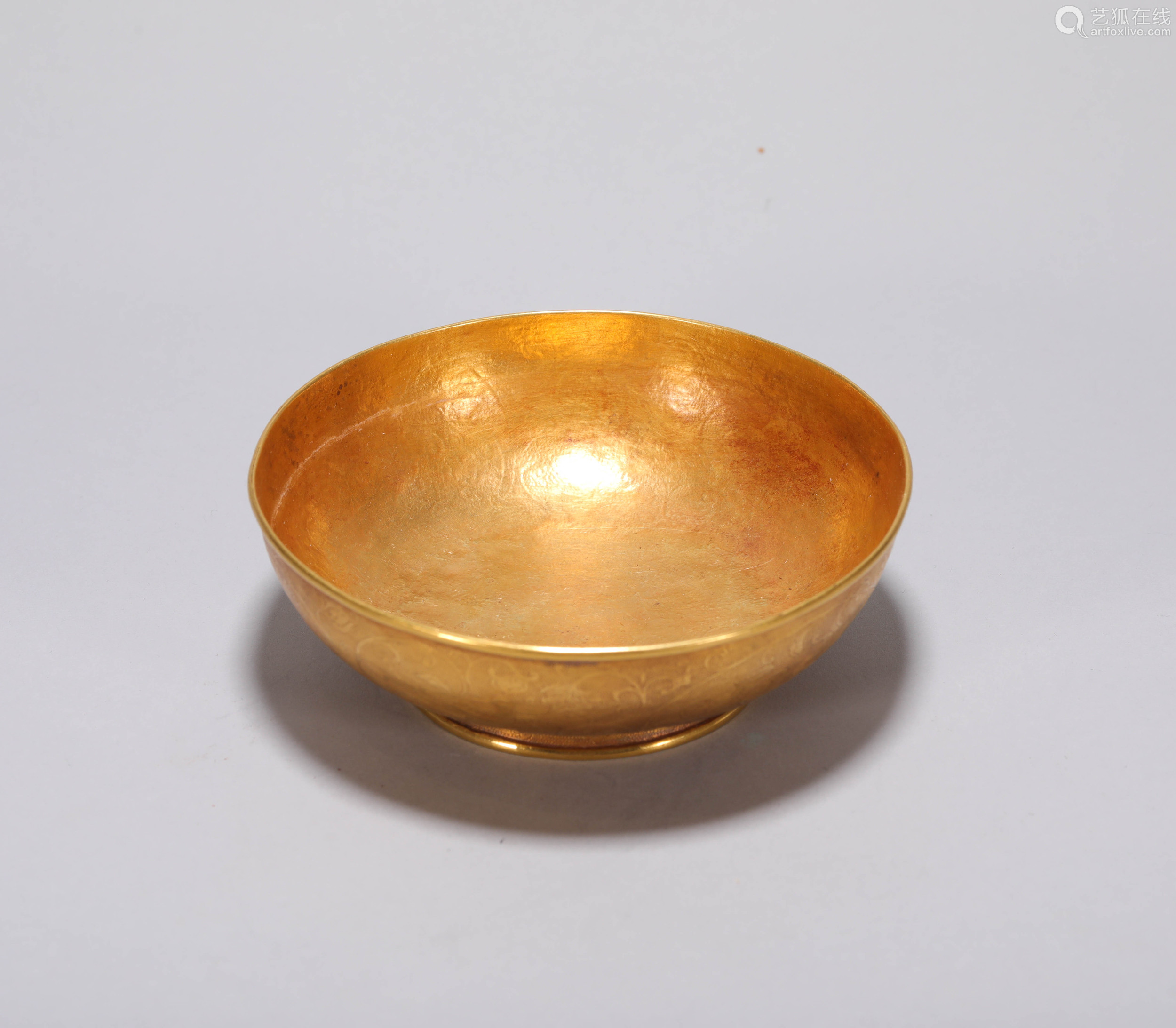 puregoldbowlfromqing清代纯金碗