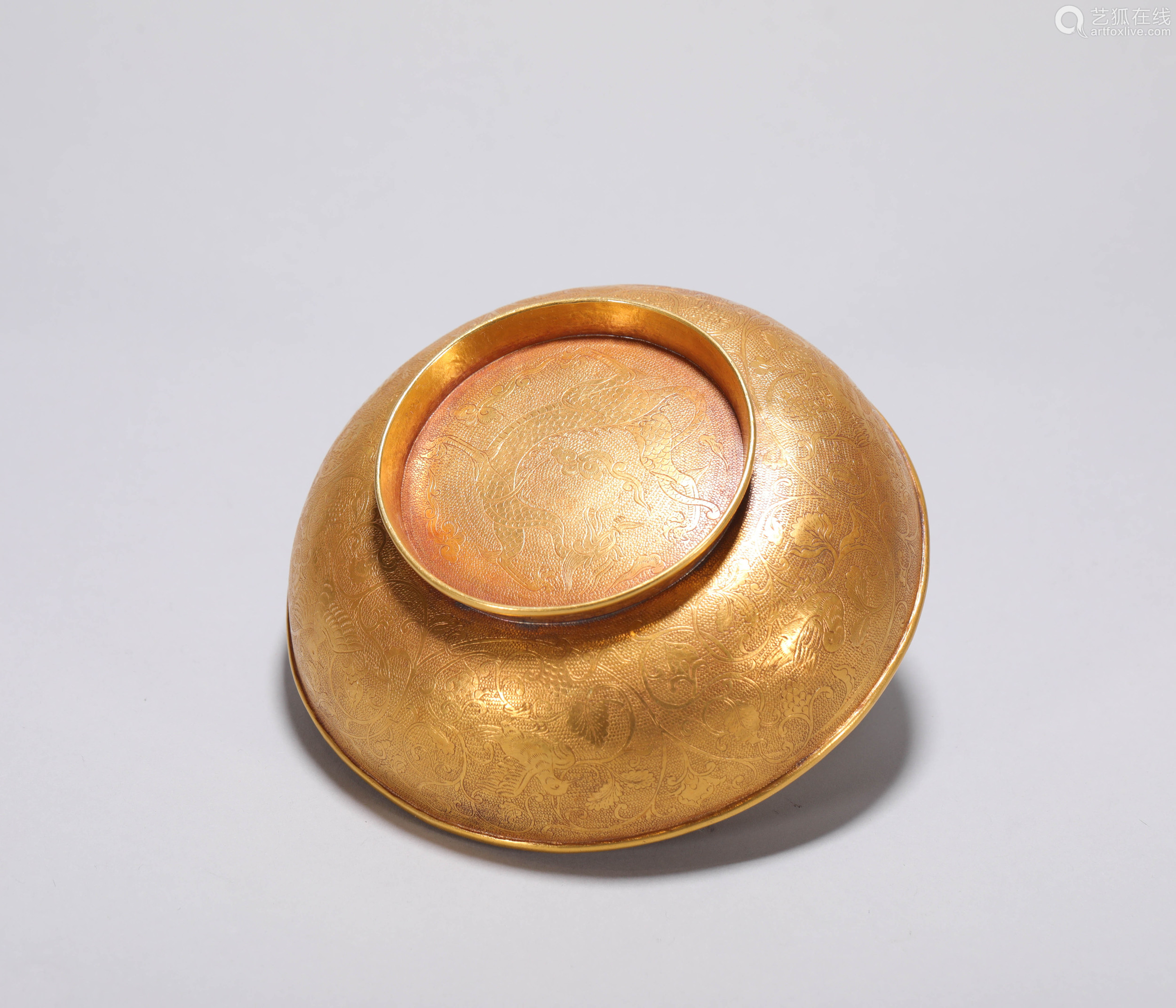 puregoldbowlfromqing清代纯金碗