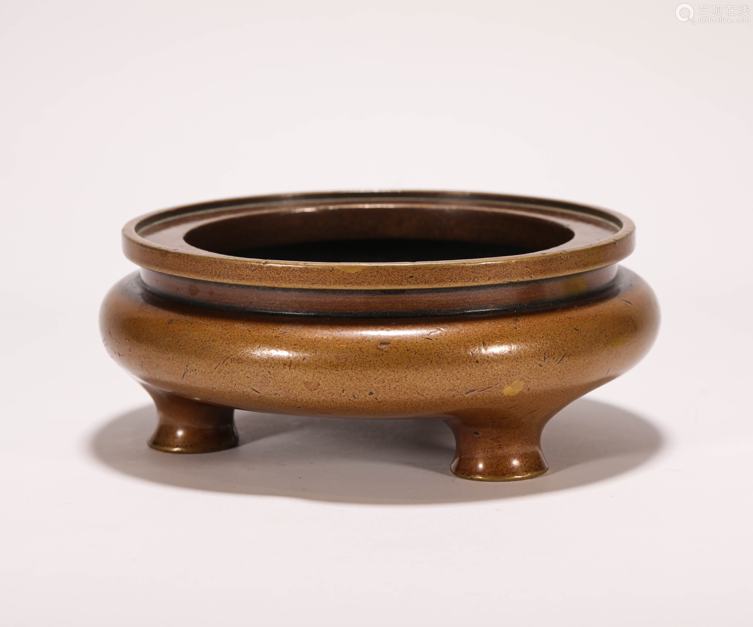 copper three-feet stove from ming明代铜质三足香炉