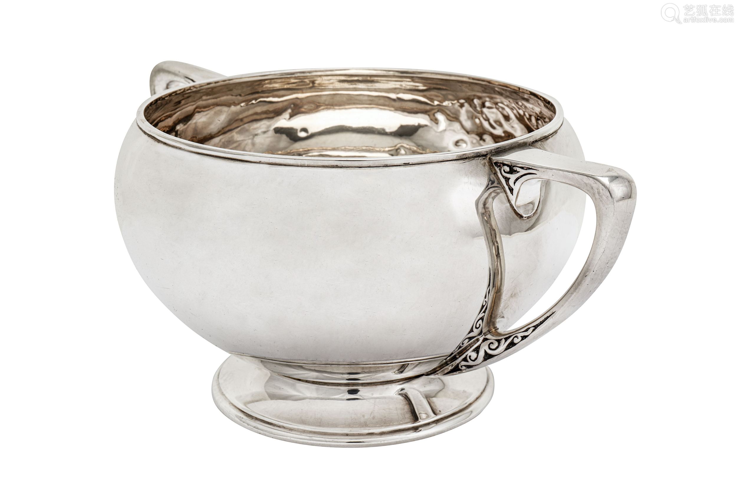 a george v sterling silver twin handled bowl, london 1910 by