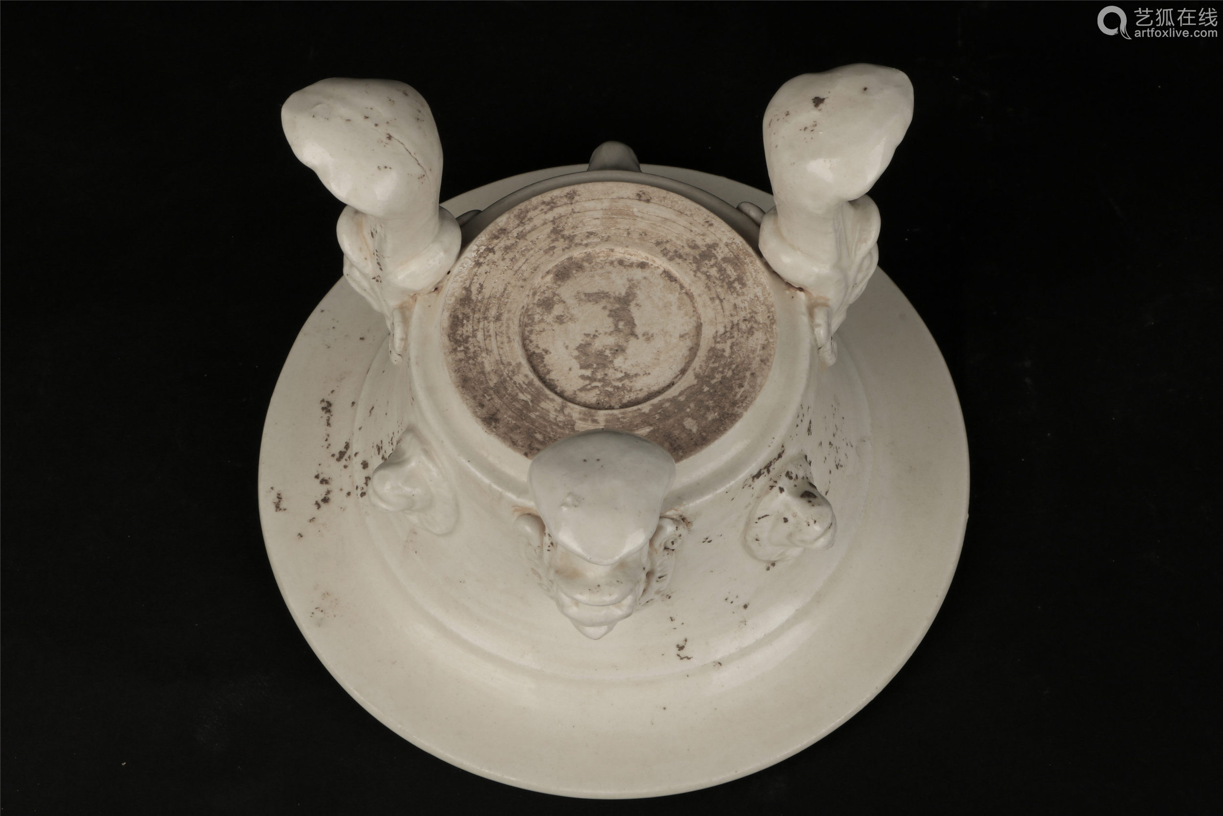 white glazed censer