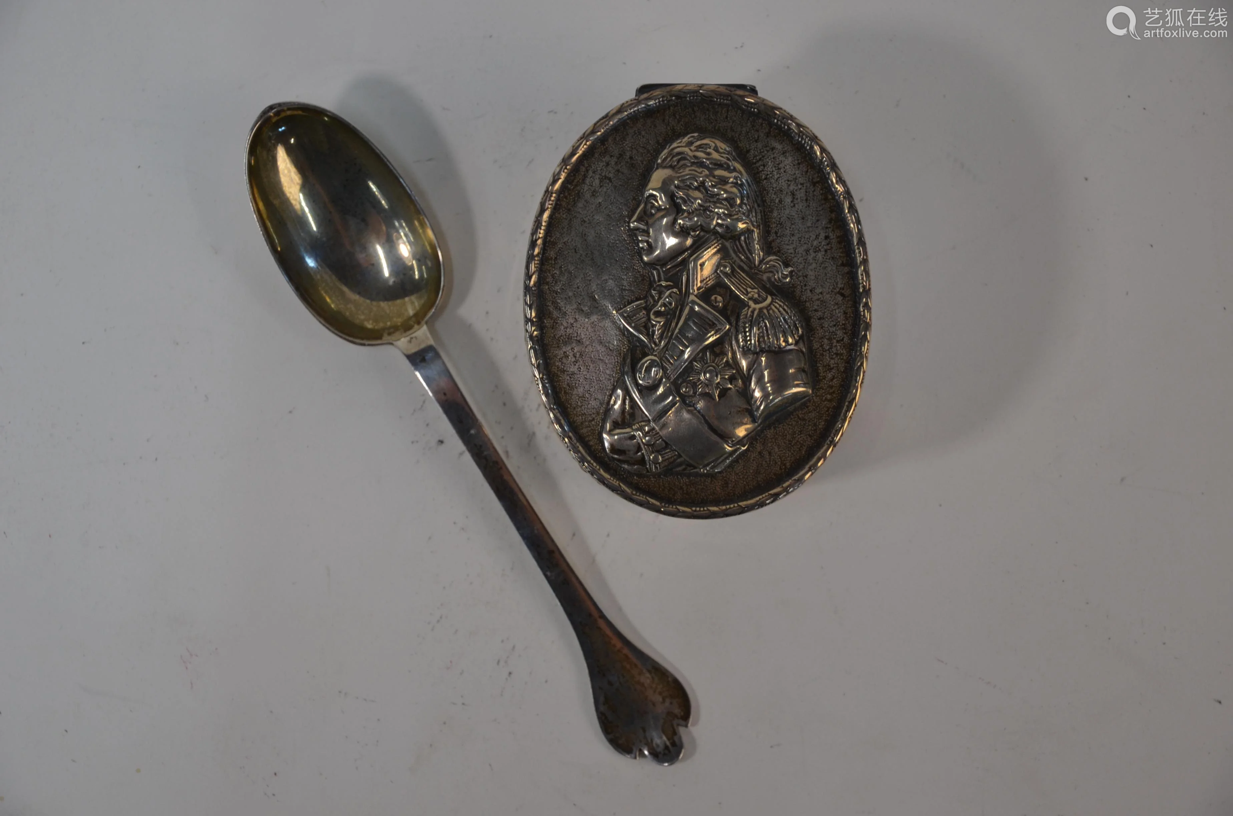 silver "nelson" trinket box and victorian trifid