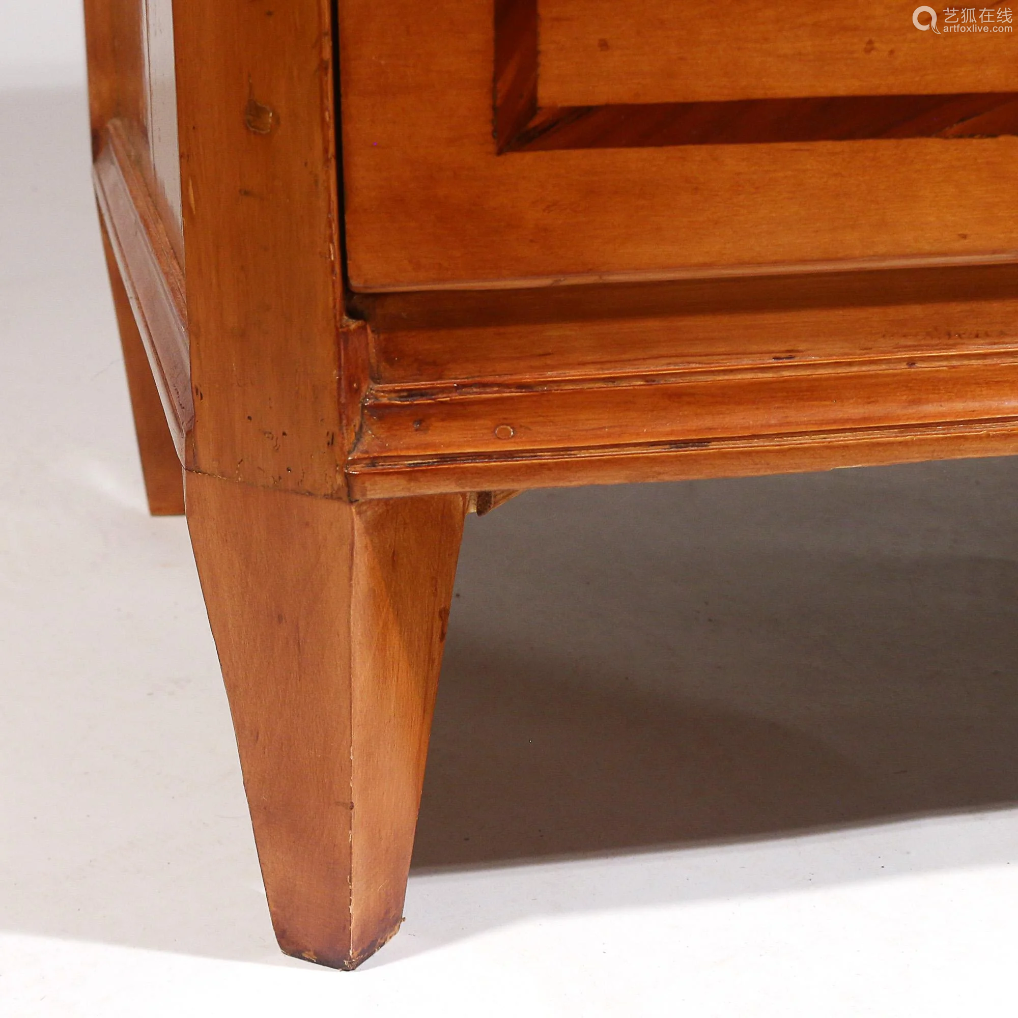 18th century scandinavian birchwood inlaid chest