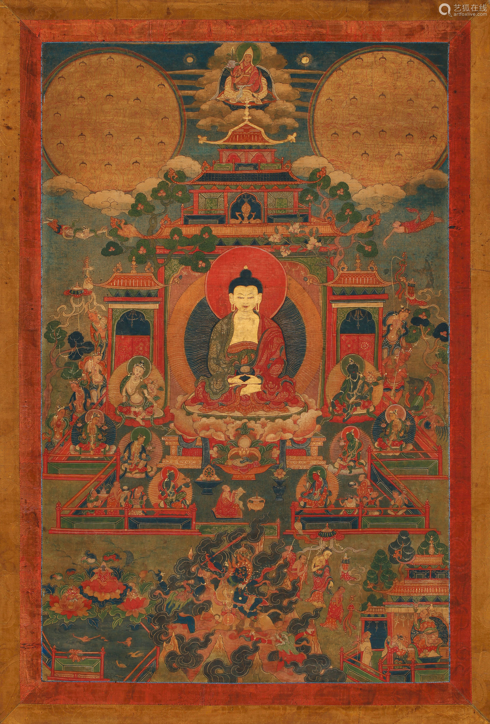 西藏69十八世纪阿弥陀佛唐卡
