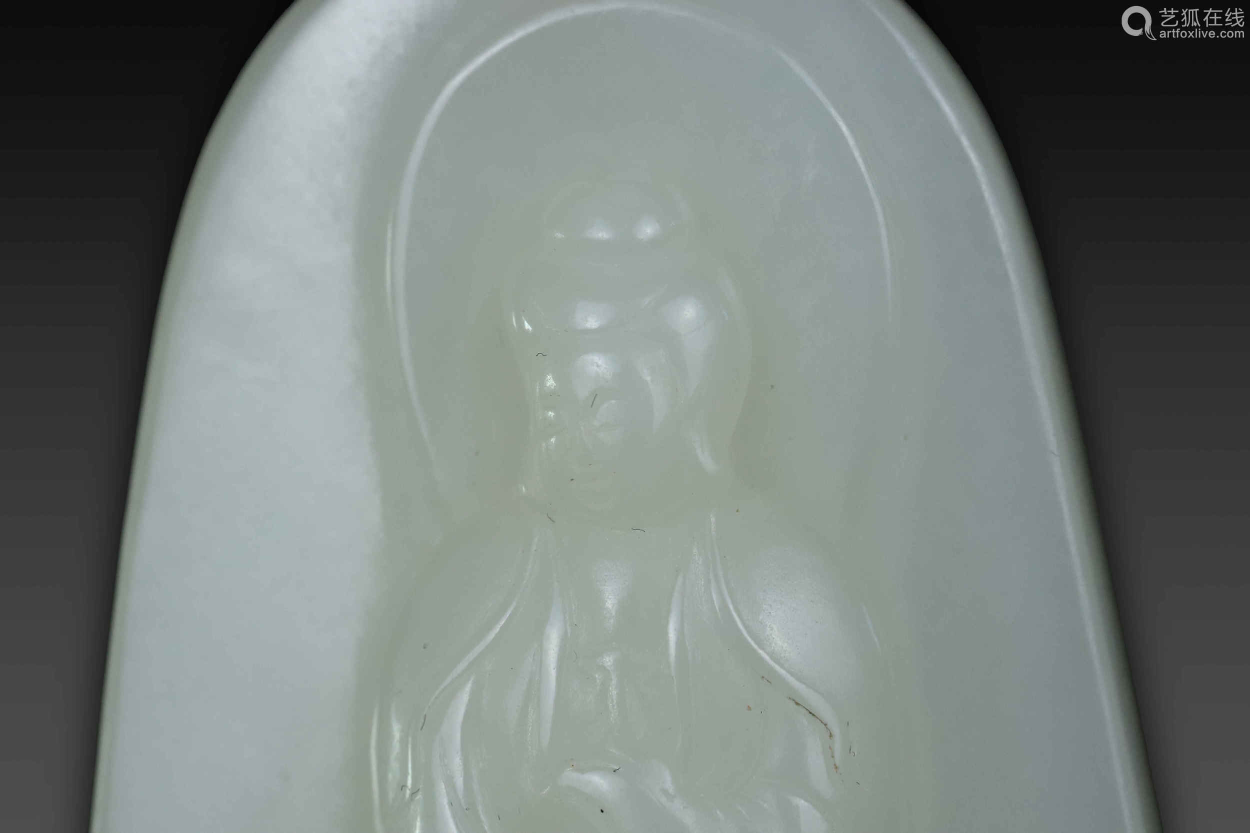 hetian jade avalokitesvara statue from qing