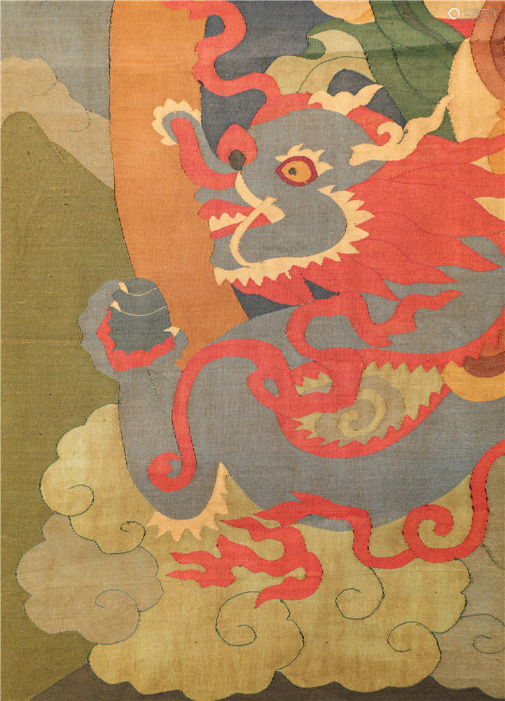 tapestry in fine silks thangka from qing清代缂丝唐卡