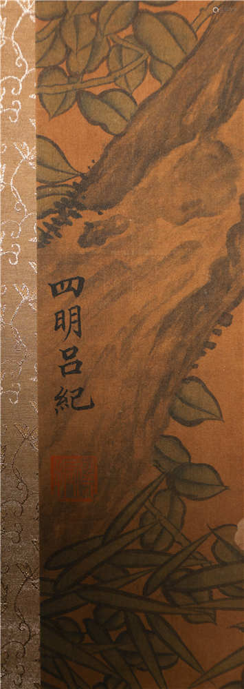 inkpaintingofbirdandfloralsilkedition古代水墨画四明吕纪花鸟绢本