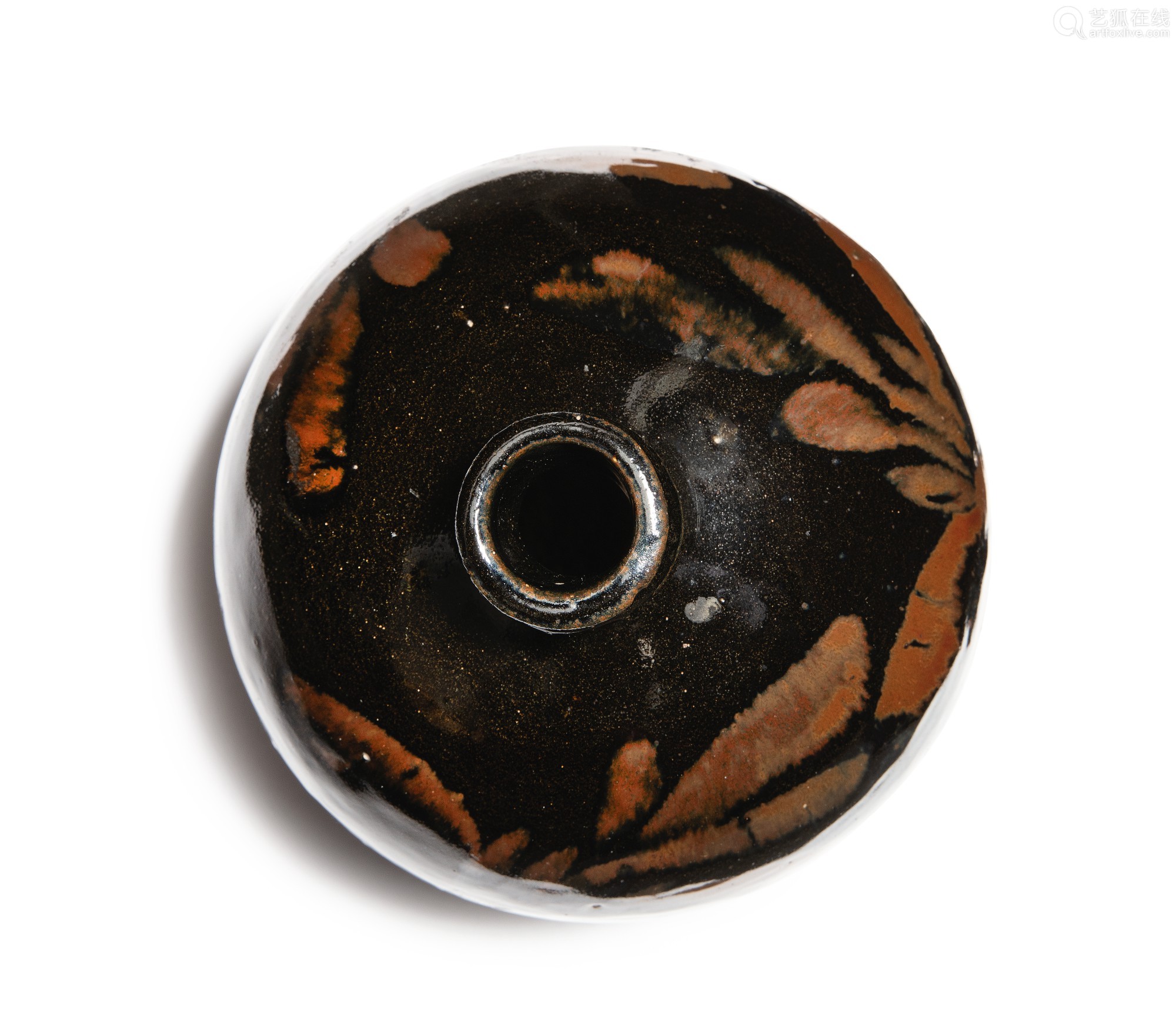 a russet-painted black-glazed vase, northern song