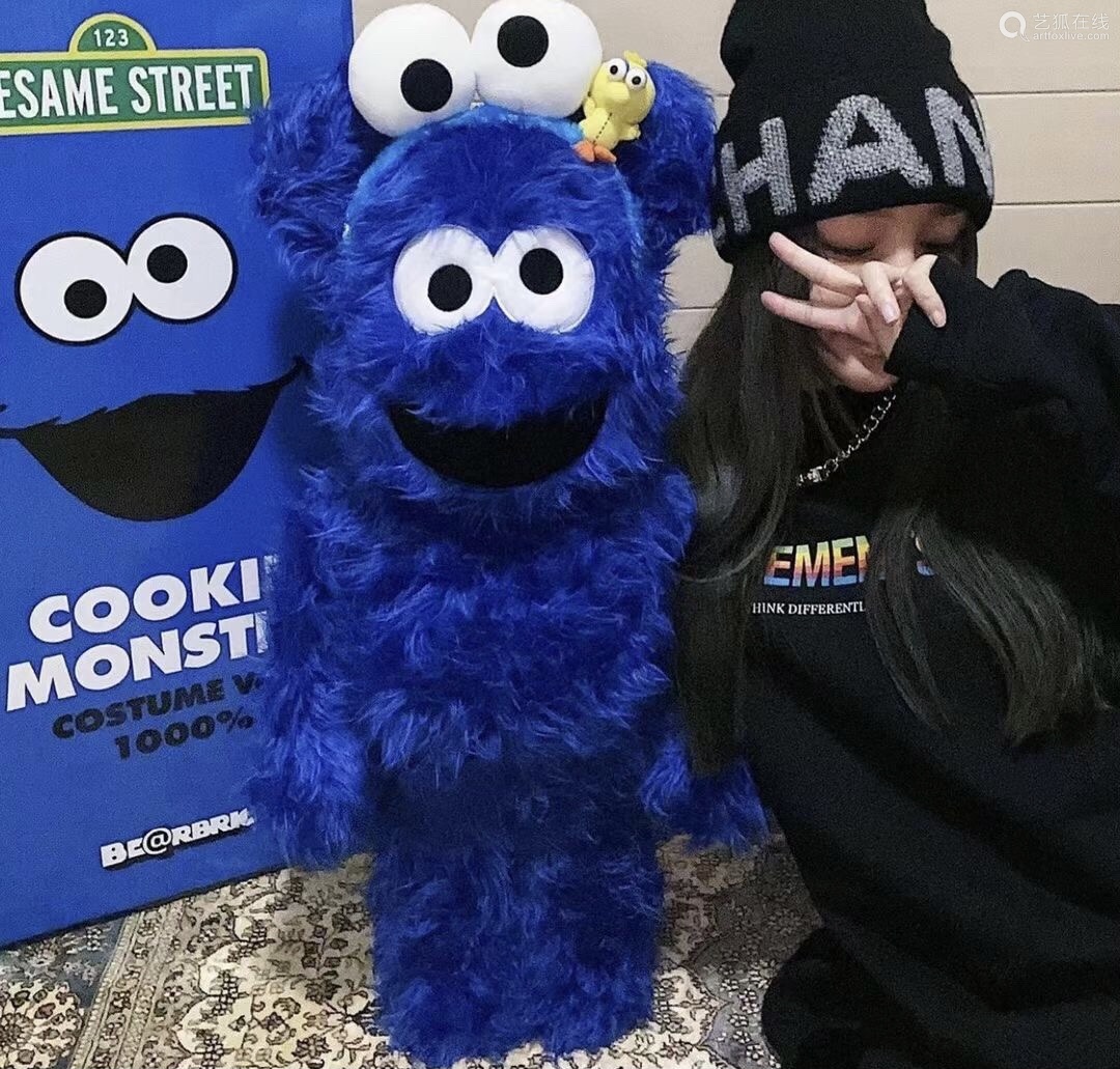 bearbrick芝麻街 甜饼怪 cookie monster