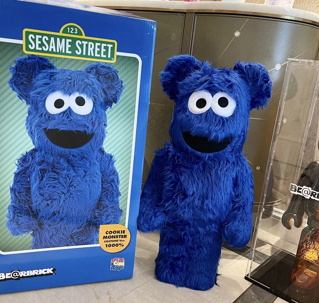 bearbrick芝麻街 甜饼怪 cookie monster