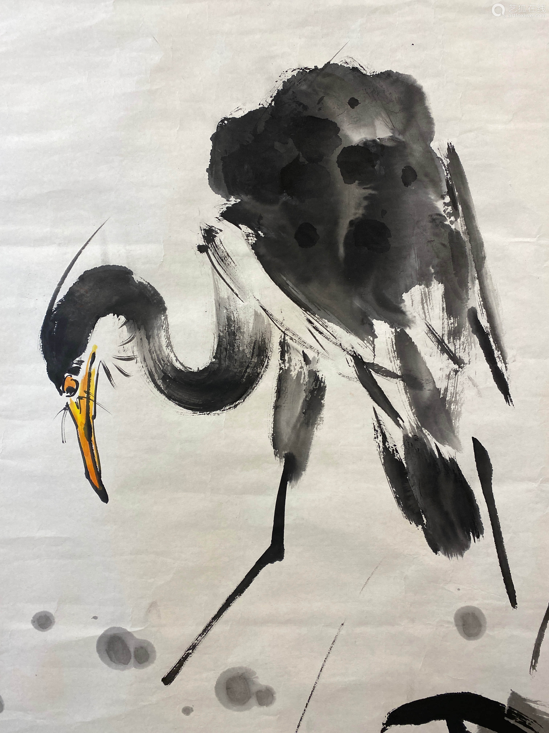 1938 康宁 1995年作 鹭鸶 设色纸本 镜心