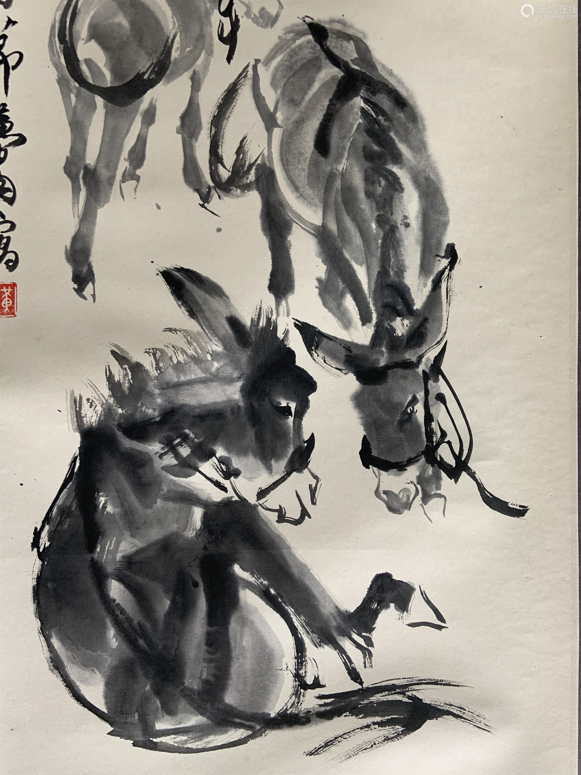 黄胄驴水墨纸本立轴