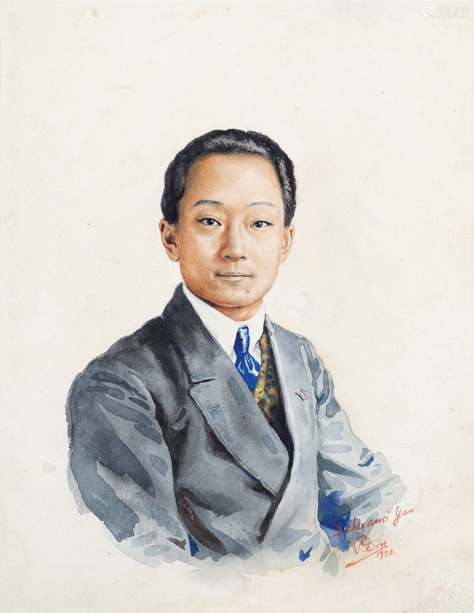 徐悲鸿18951953杨仲子肖像