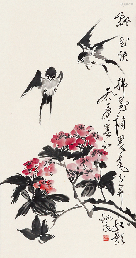 邓锡良,1928年生于河北涿州,当代著名大写意花鸟画家