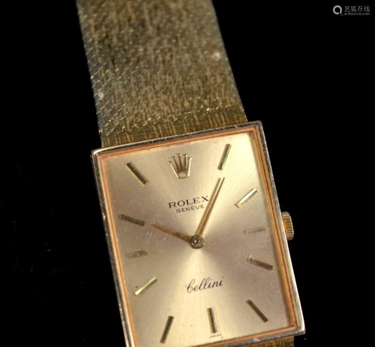 rolex geneve: "cellini" 18k watch and band