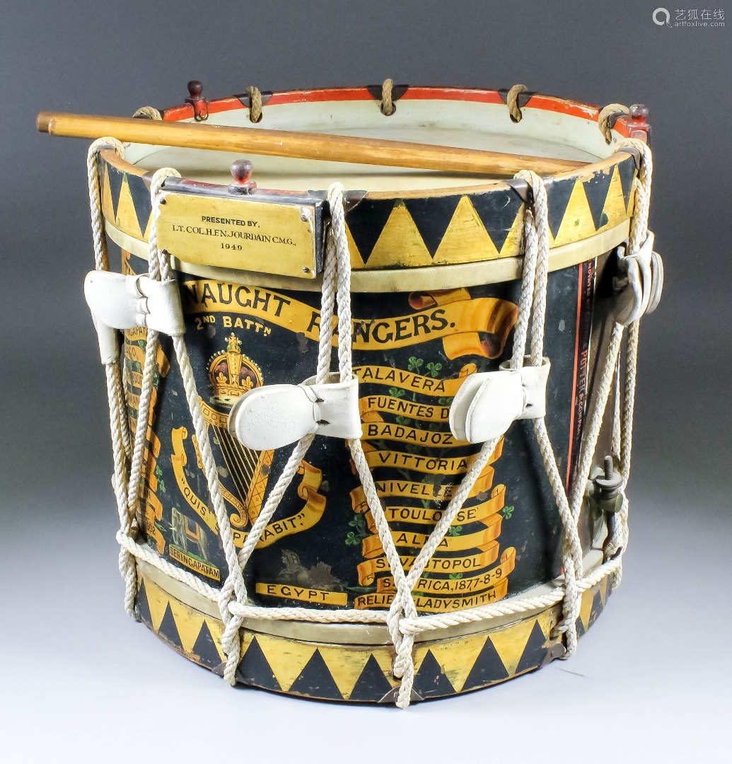 an early 20th century military side drum - "2nd.